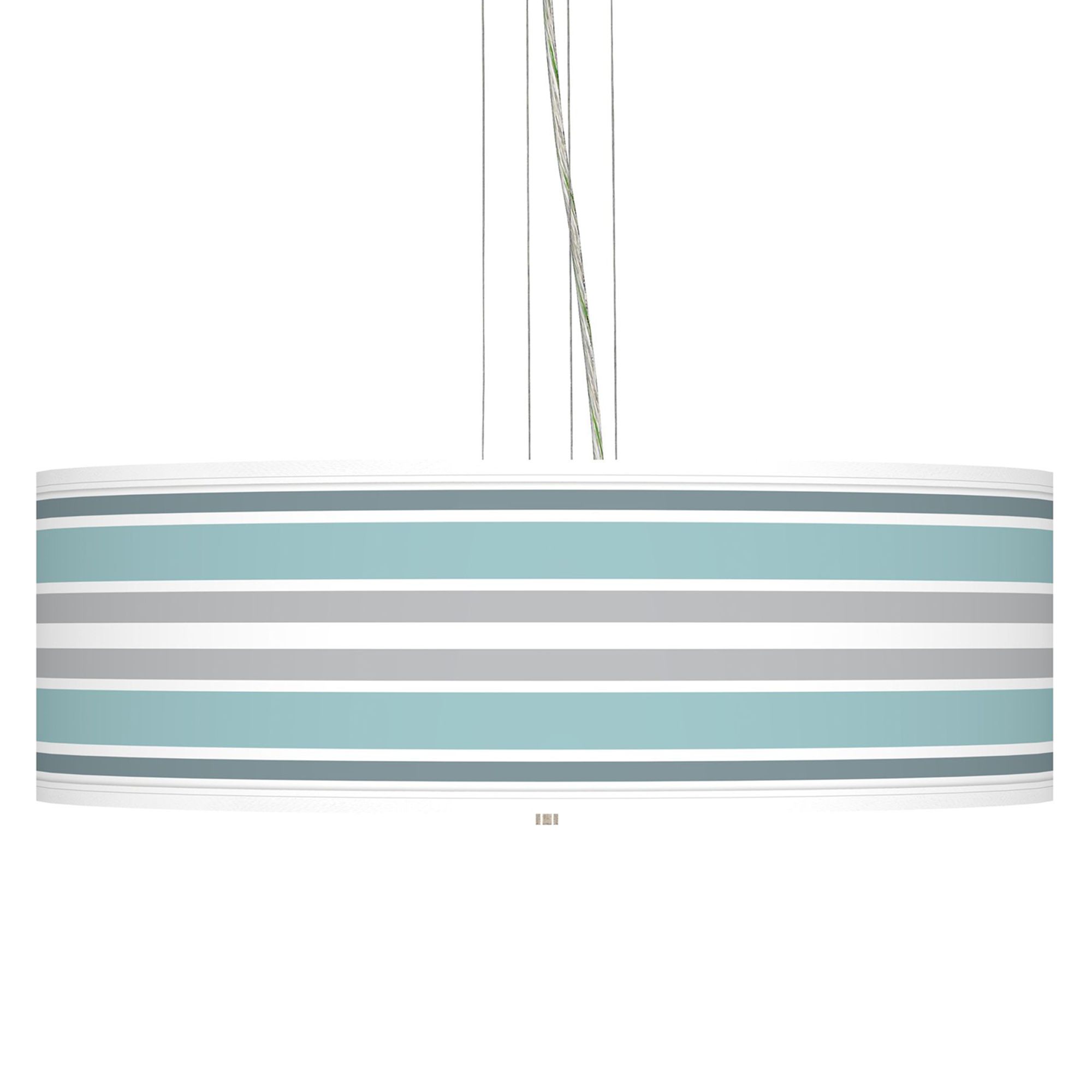 Multi Color Stripes 24" Wide Four Light Pendant Chandelier