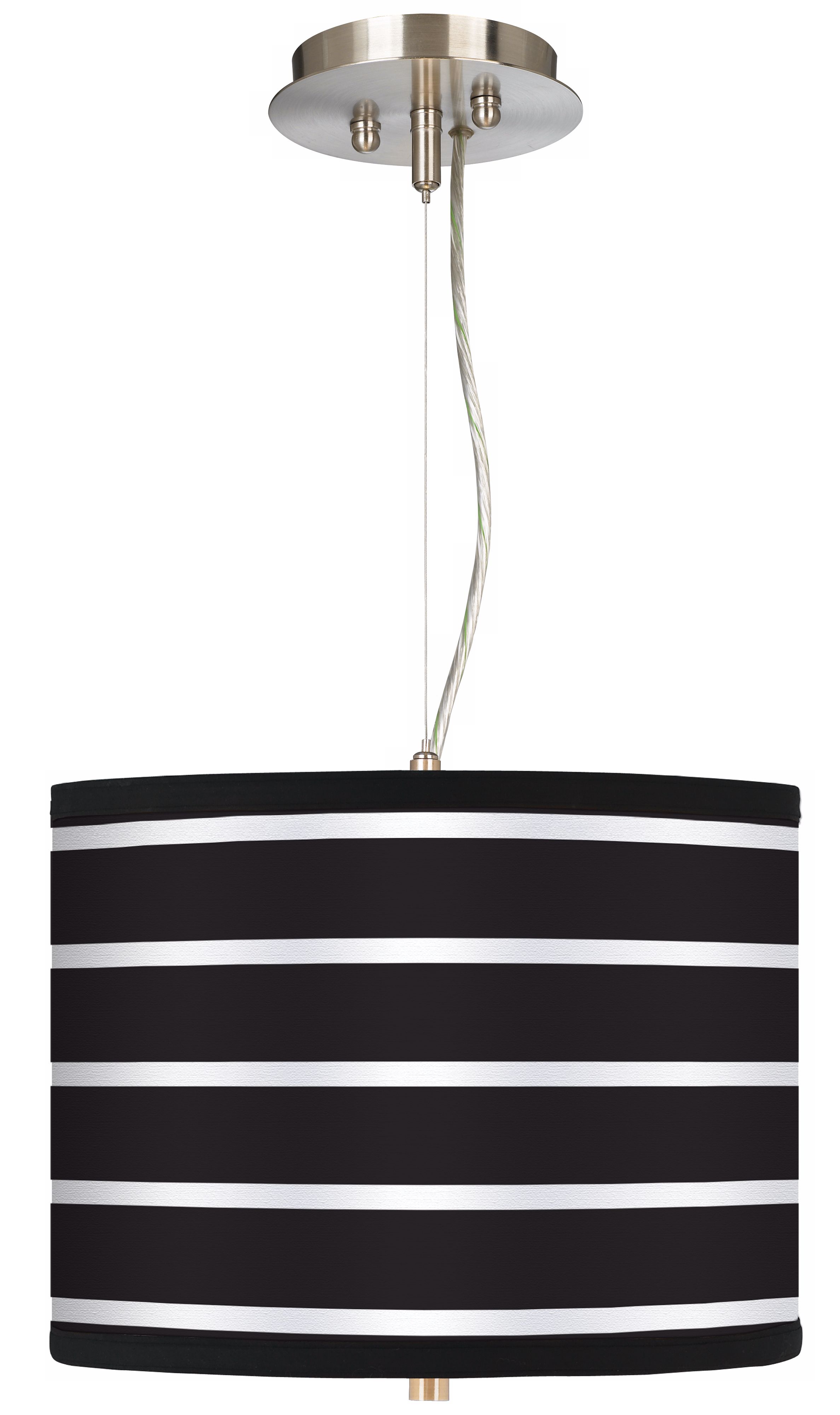 Bold Black Stripe 13 1/2" Wide 2-Light Pendant Chandelier