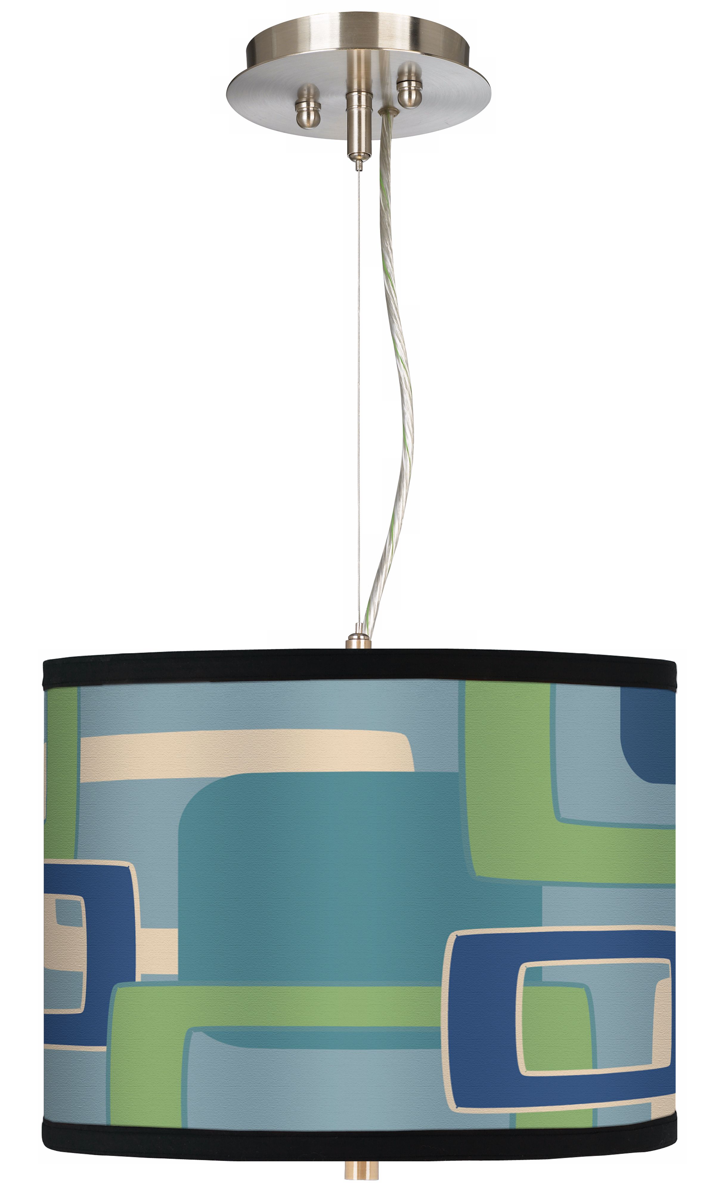 Retro Rectangles 13 1/2" Wide Pendant Chandelier