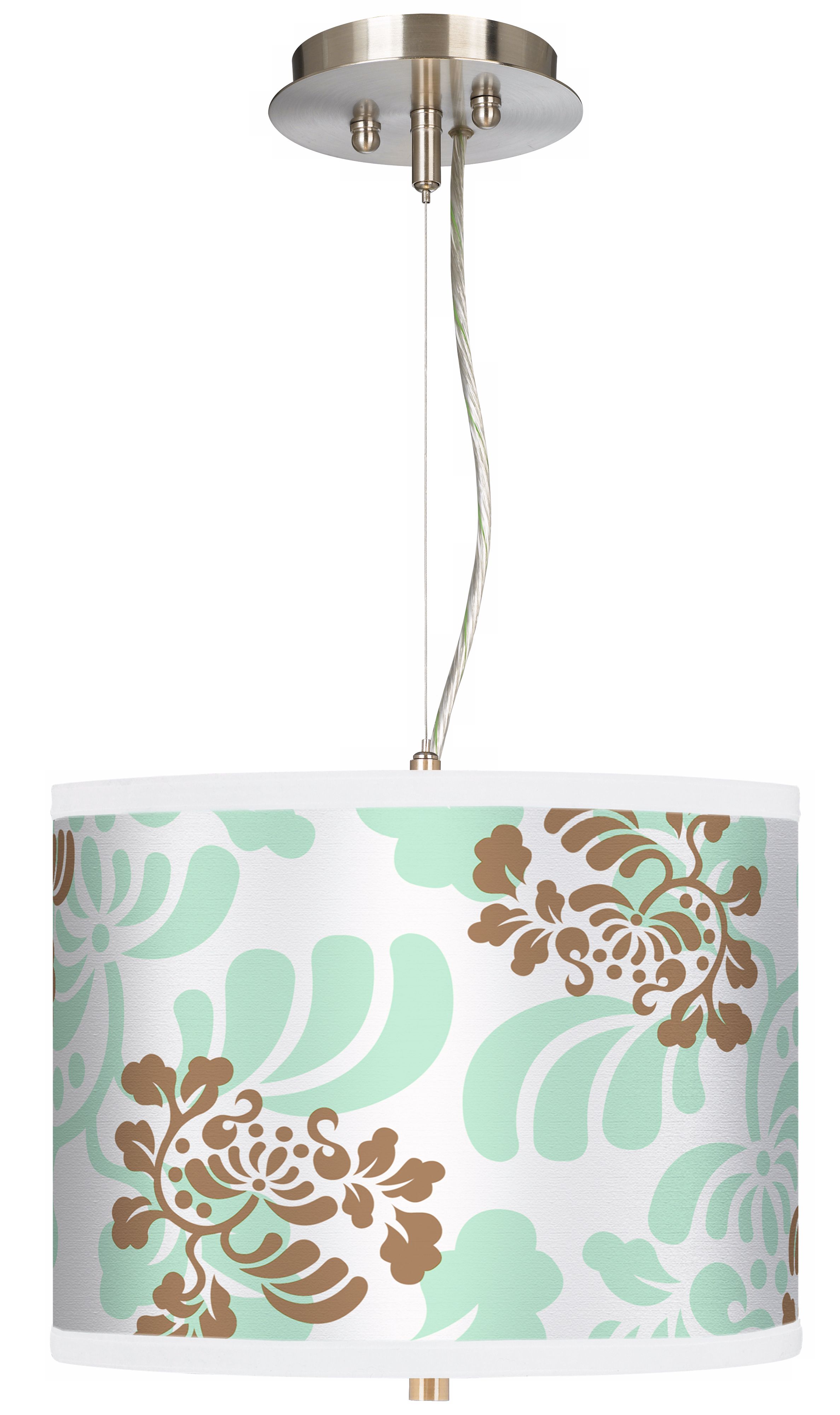 Classic Mist and Taupe 13 1/2" Wide Pendant Chandelier