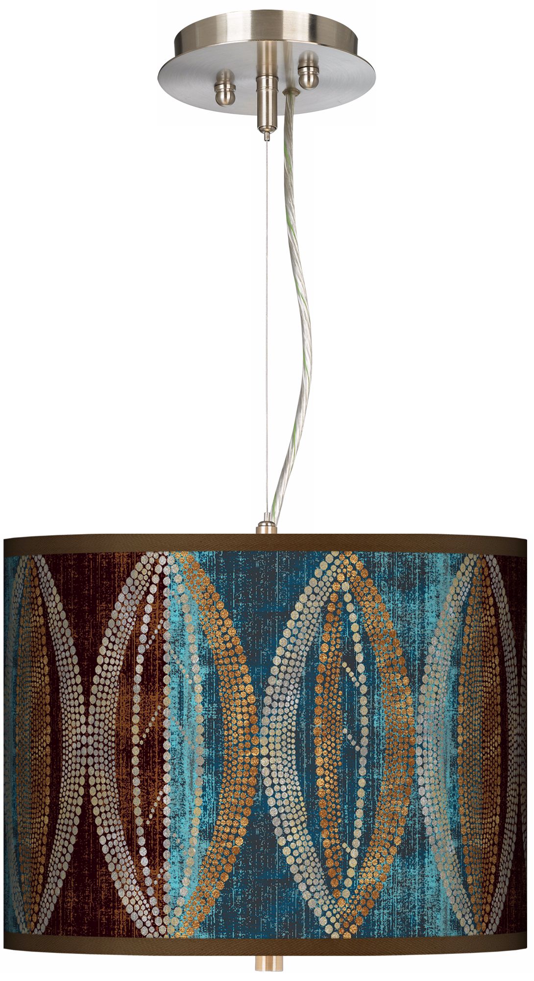 Stacy Garcia Pearl Leaf Peacock 13 1/2" Pendant Chandelier