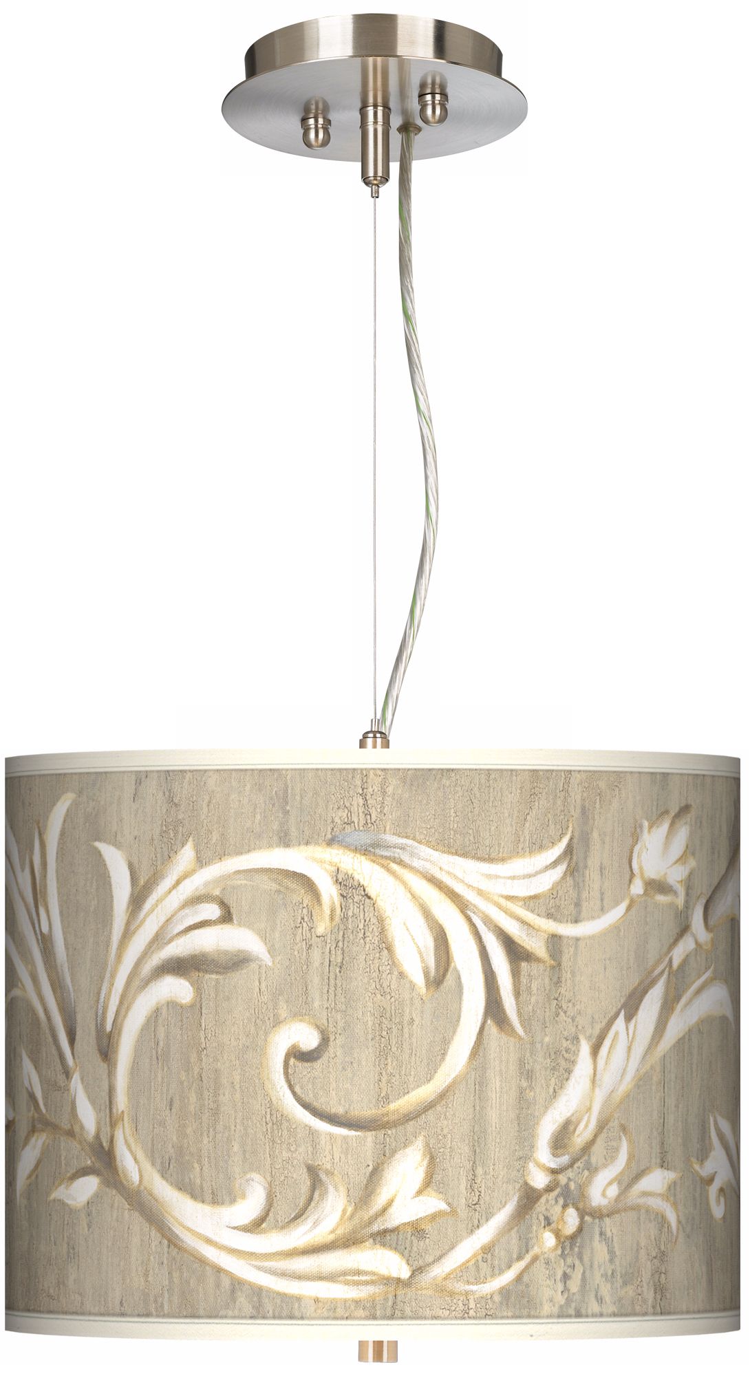 Brushed Nickel Laurel Court 13.5" 2-Light Pendant Chandelier
