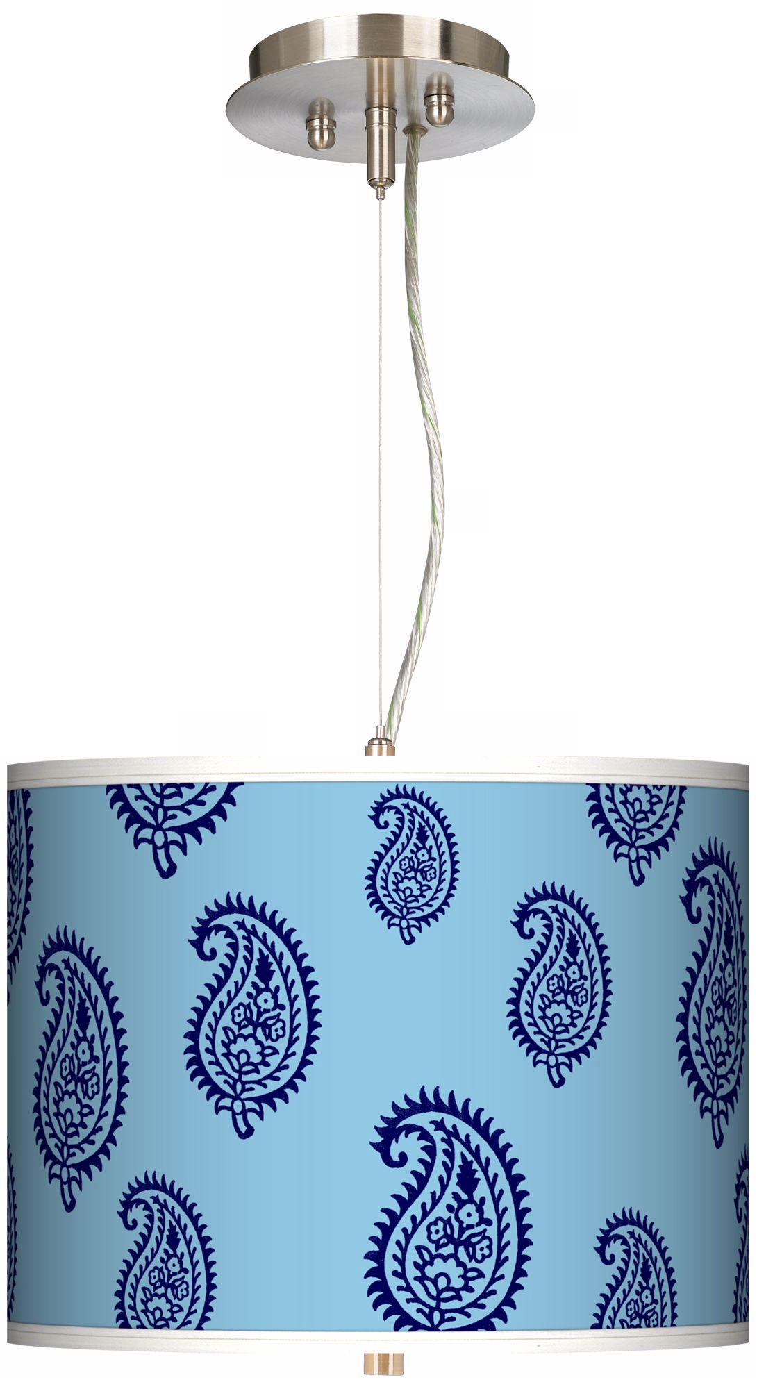 Paisley Rain Giclee 13 1/2" Wide Drum Pendant Chandelier