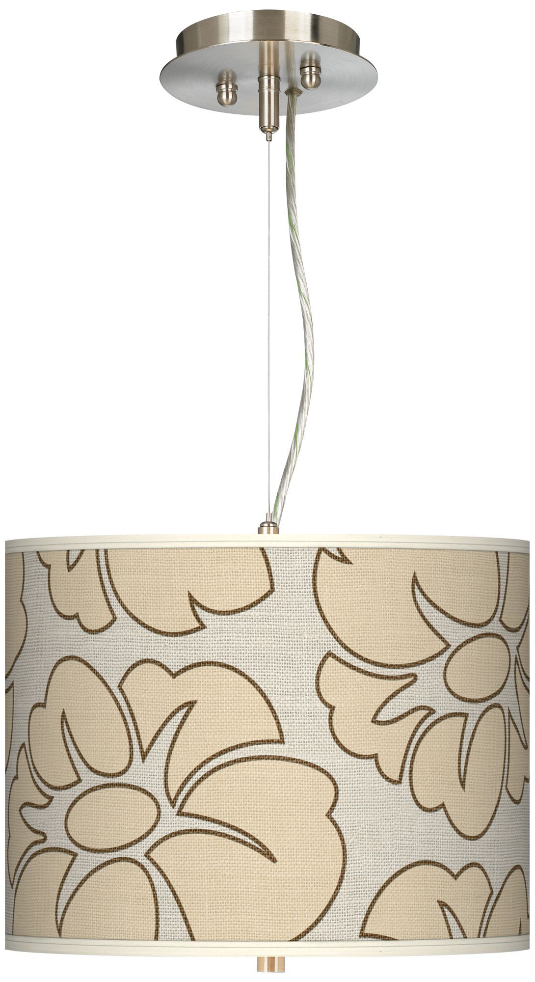Floral Silhouette 13 1/2" Wide 2-Light Pendant Chandelier