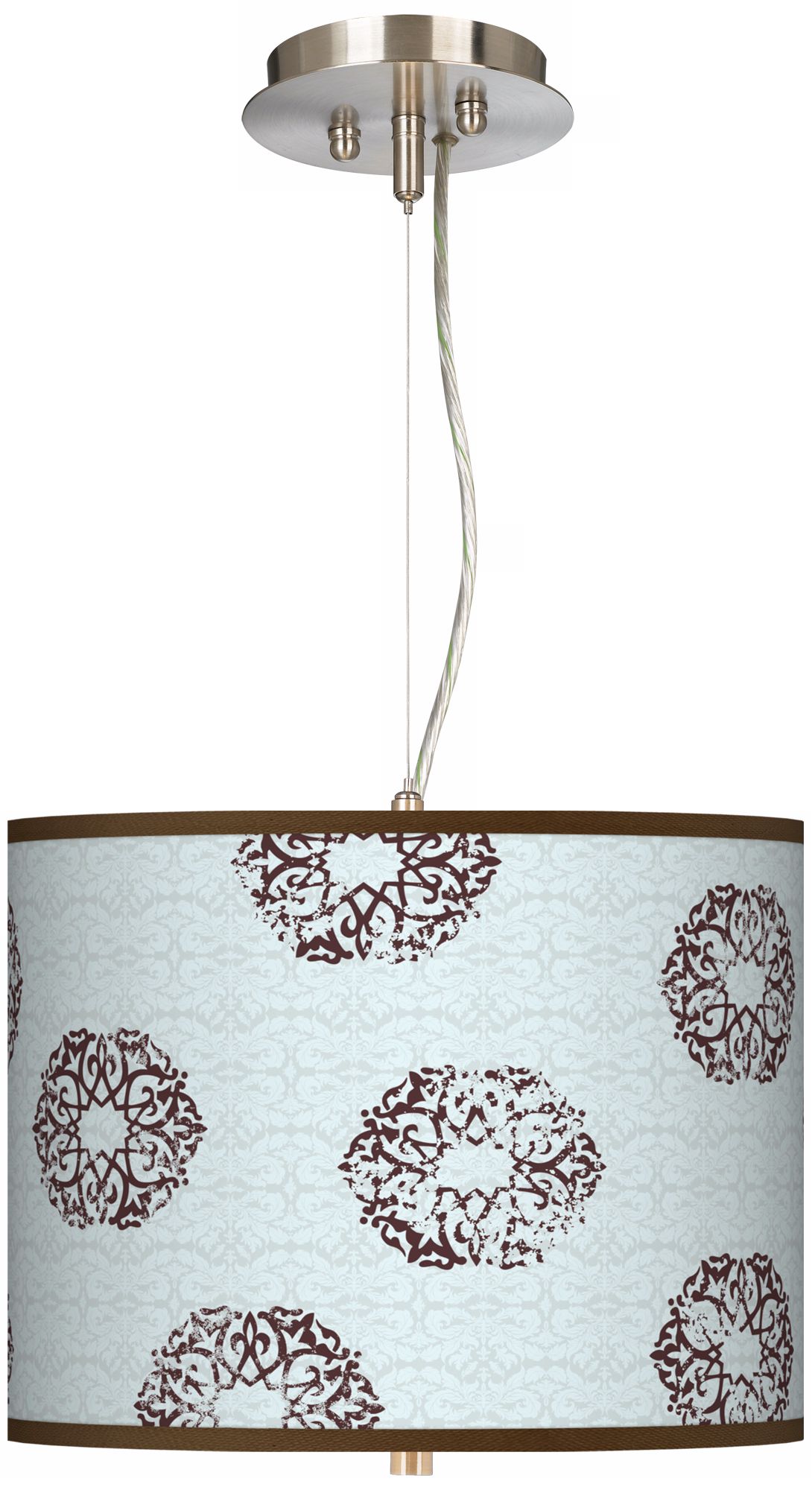 Weathered Medallion Giclee 13 1/2" Wide Pendant Chandelier