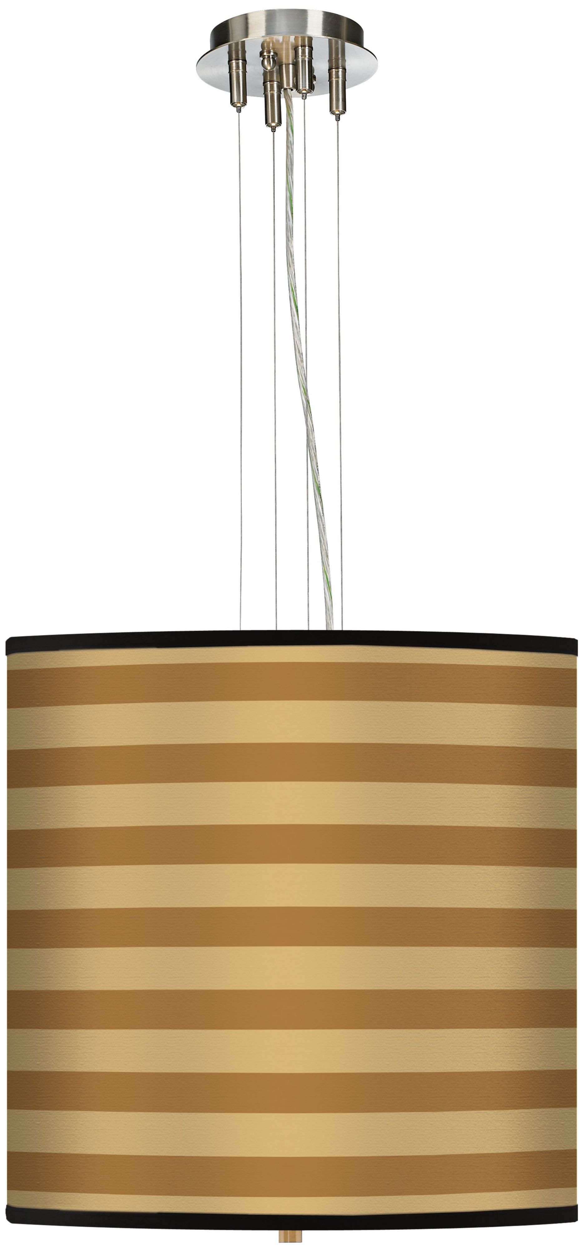 Butterscotch Parallels 18" Wide 3-Light Pendant Chandelier