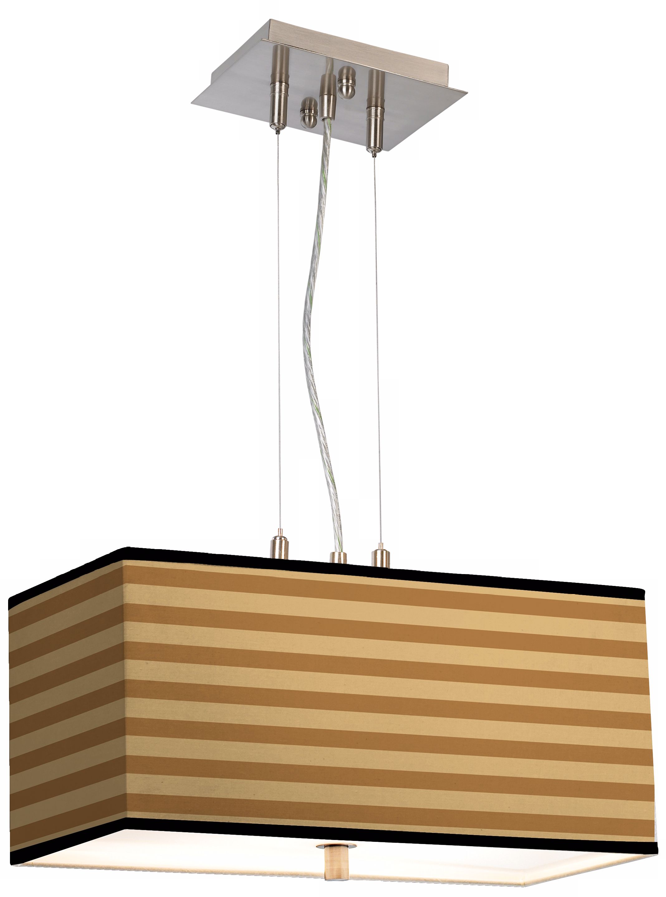 Butterscotch 18" Wide Rectangular 2-Light Pendant Chandelier