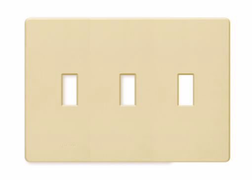 Lutron 3 Gang Screwless Ivory Wall plate