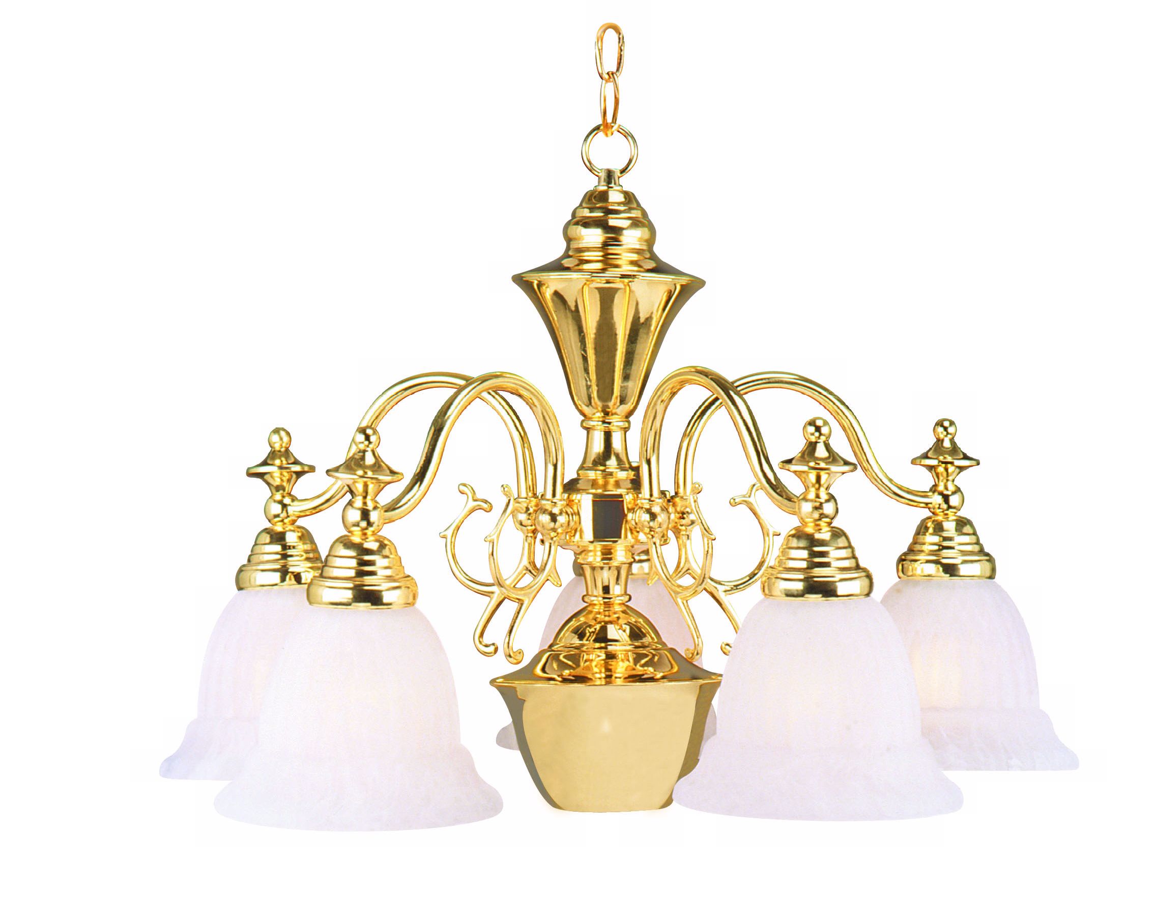 Fulton Collection Polished Brass Six Light Chandelier