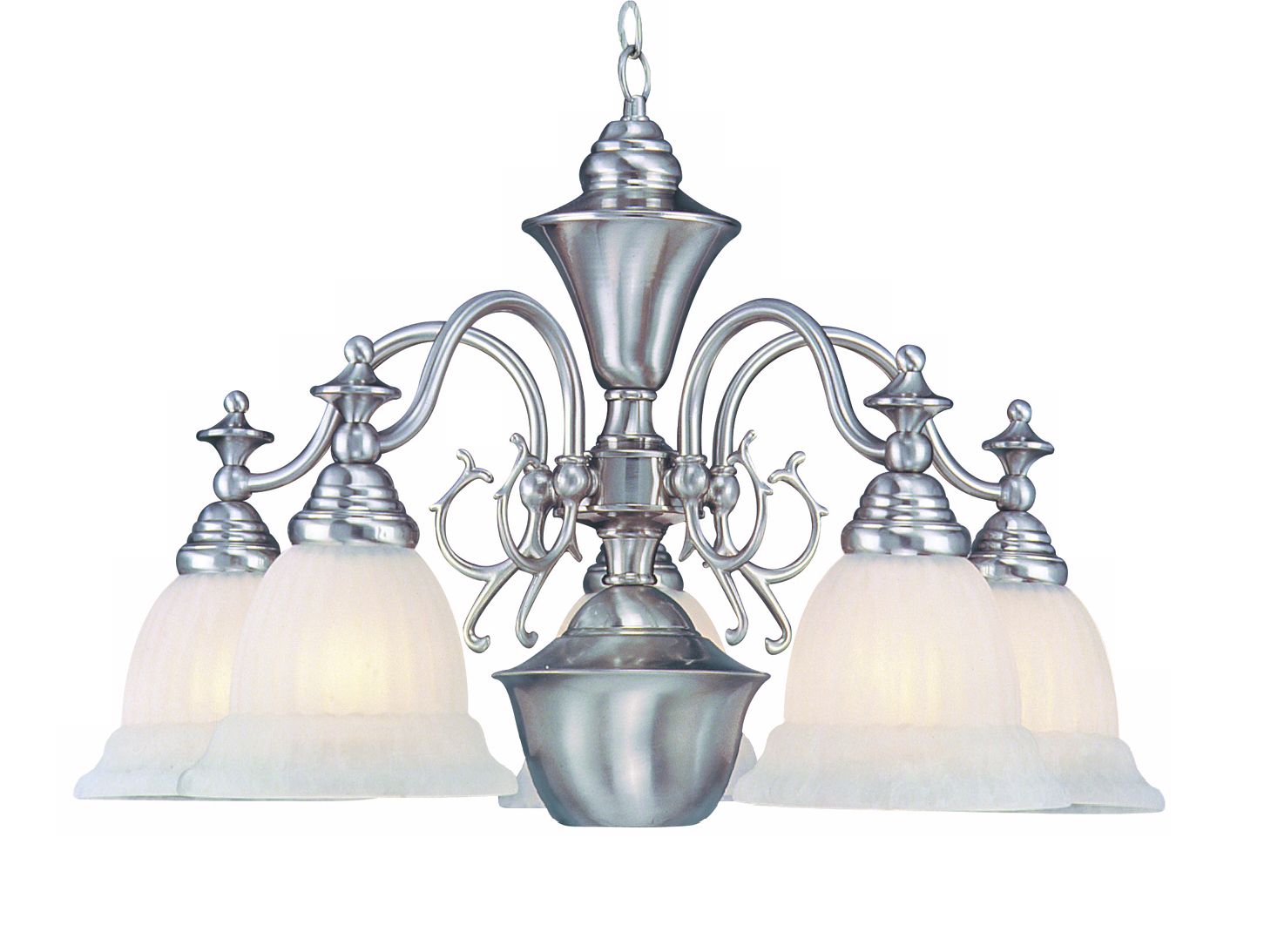 Fulton Collection Brushed Steel Chandelier