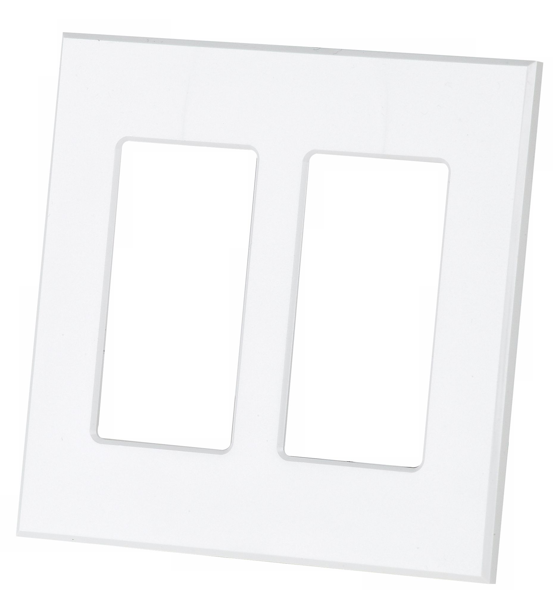 Lightolier Double Outlet Screwless Wall Plate in Ivory