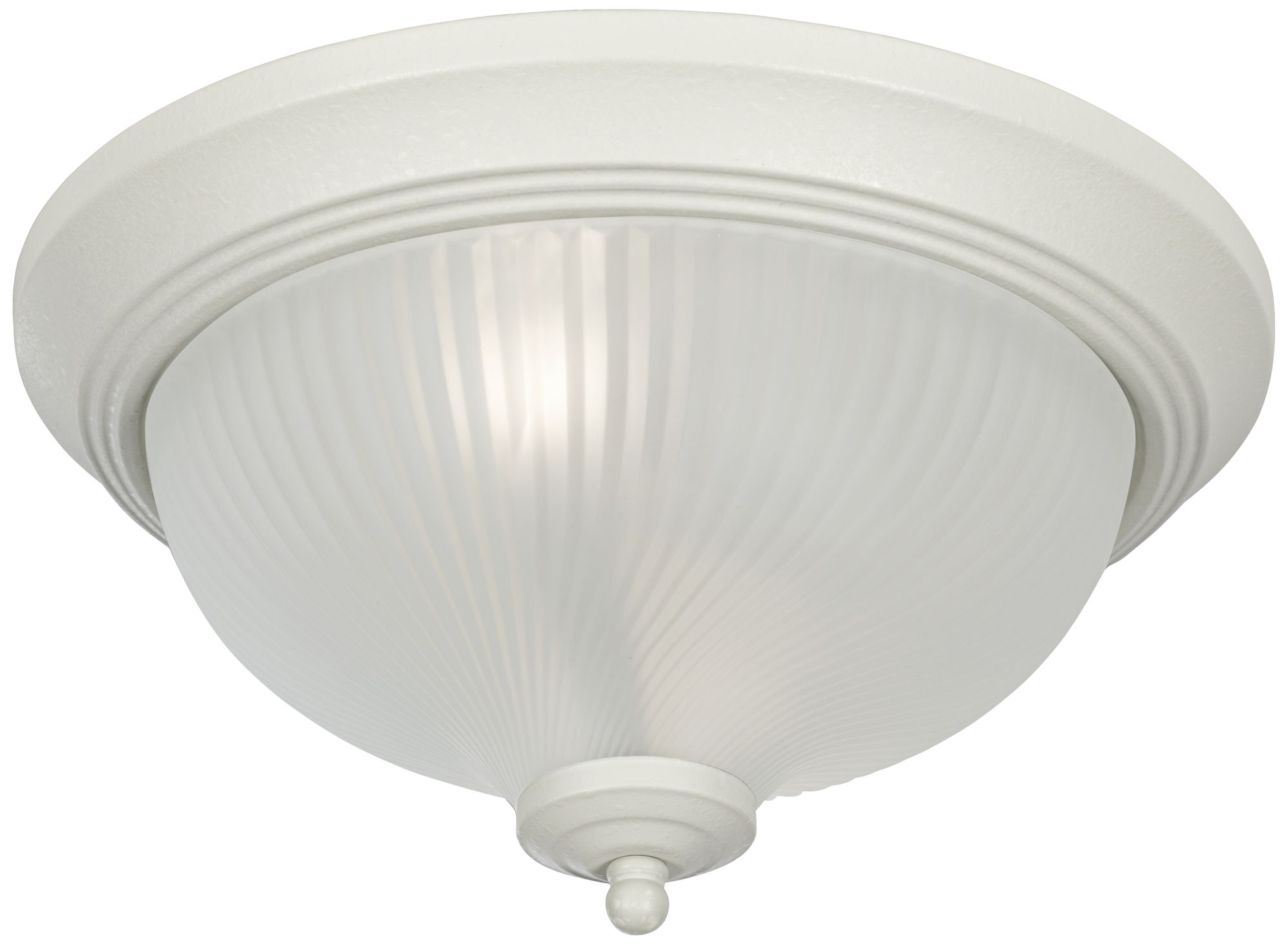 White Flushmount Swirled Dome Ceiling Light Fixture