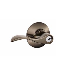 Schlage Accent Left and Right Antique Pewter Keyed Door Knob