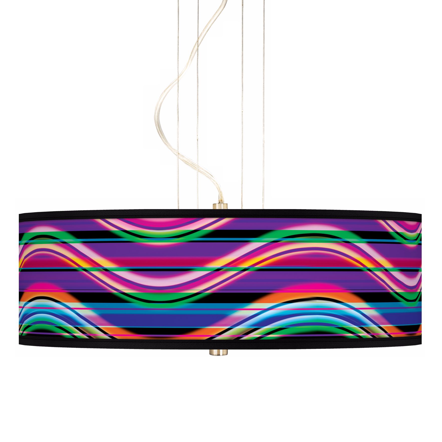 Dark Rainbow 20" Wide 3-Light Pendant Chandelier
