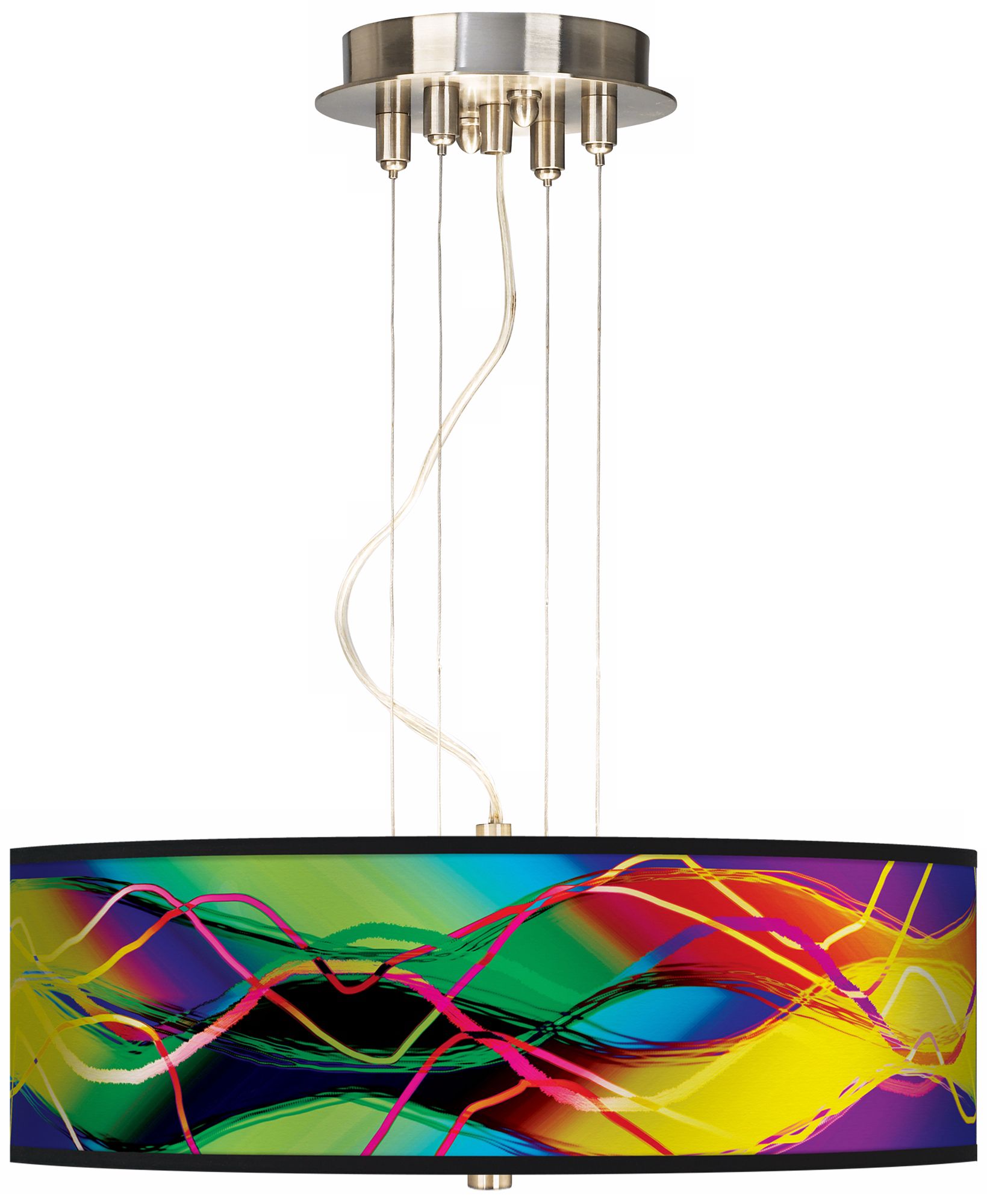Colors In Motion 20" Wide Three Light Pendant Chandelier