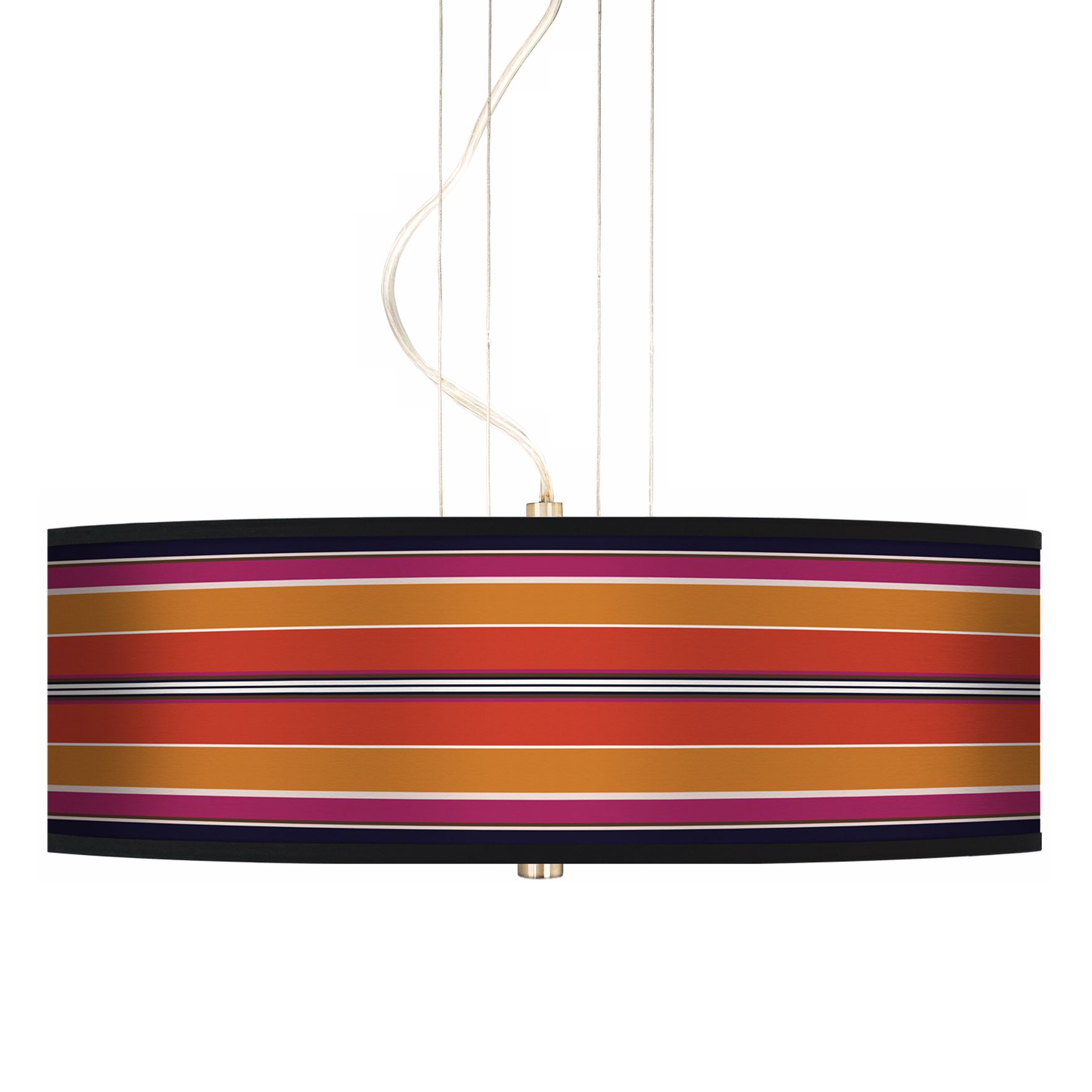 Orange and Pink Parallels 20" Wide Pendant Chandelier