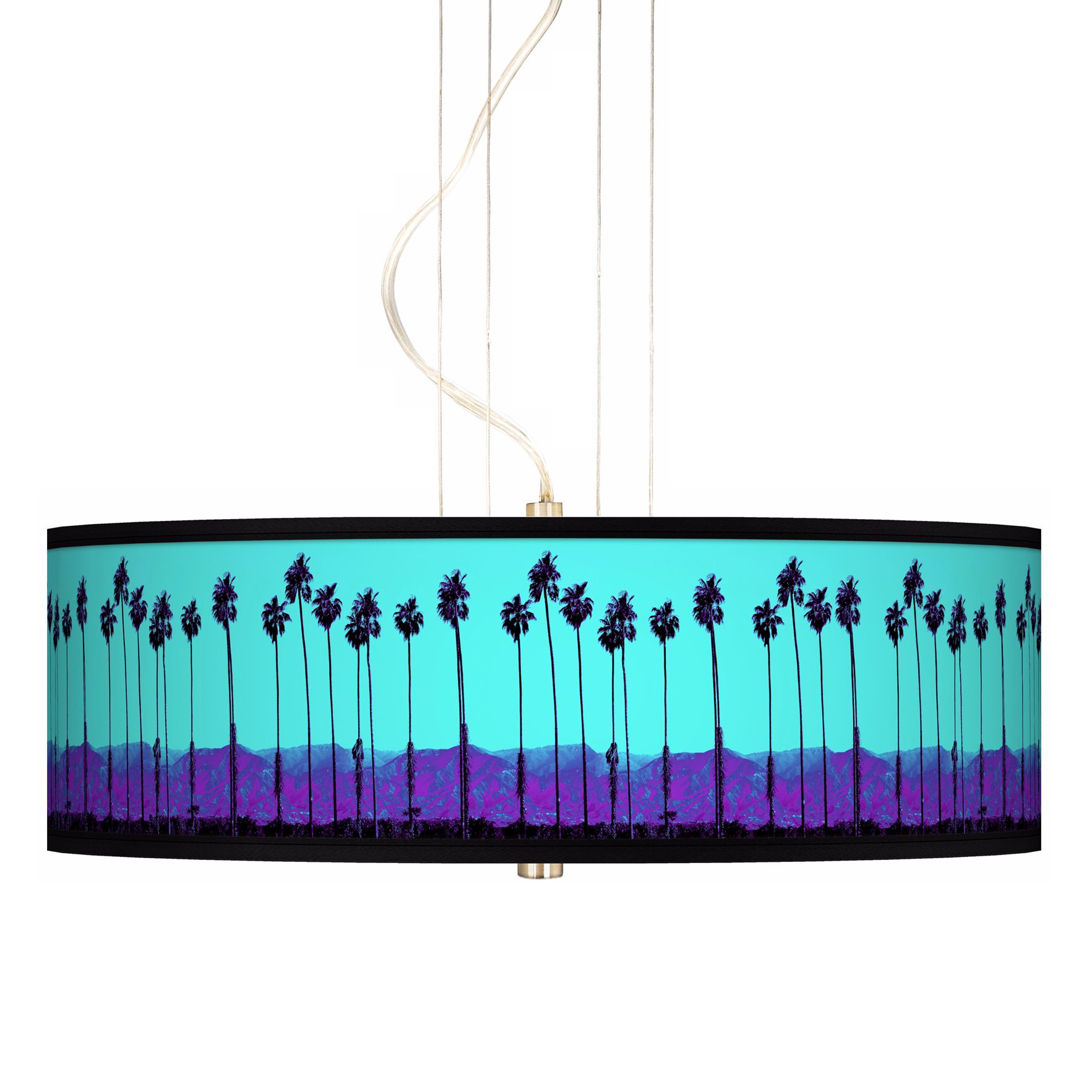 Palm Tree Haze 20" Wide 3-Light Pendant Chandelier