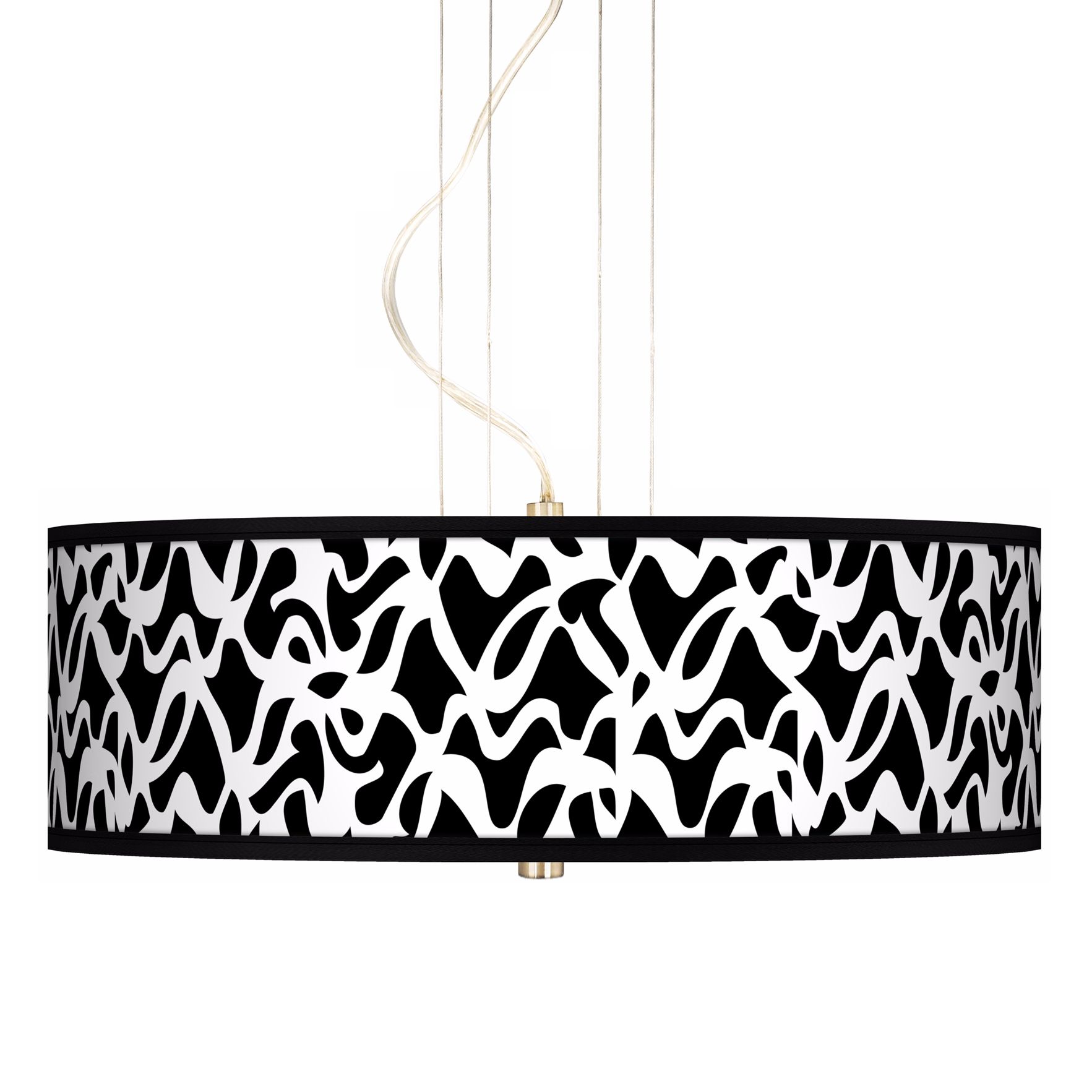 White Ribbon 20" Wide 3-Light Pendant Chandelier
