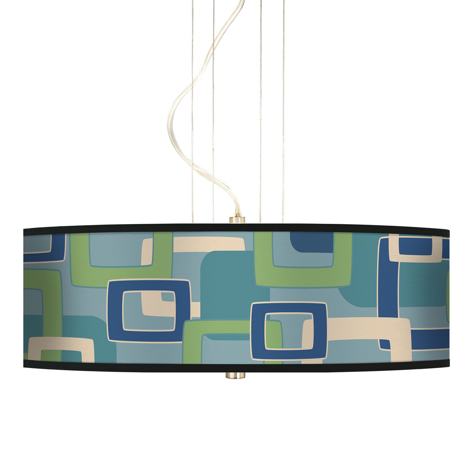 Retro Rectangles 20" Wide 3-Light Pendant Chandelier