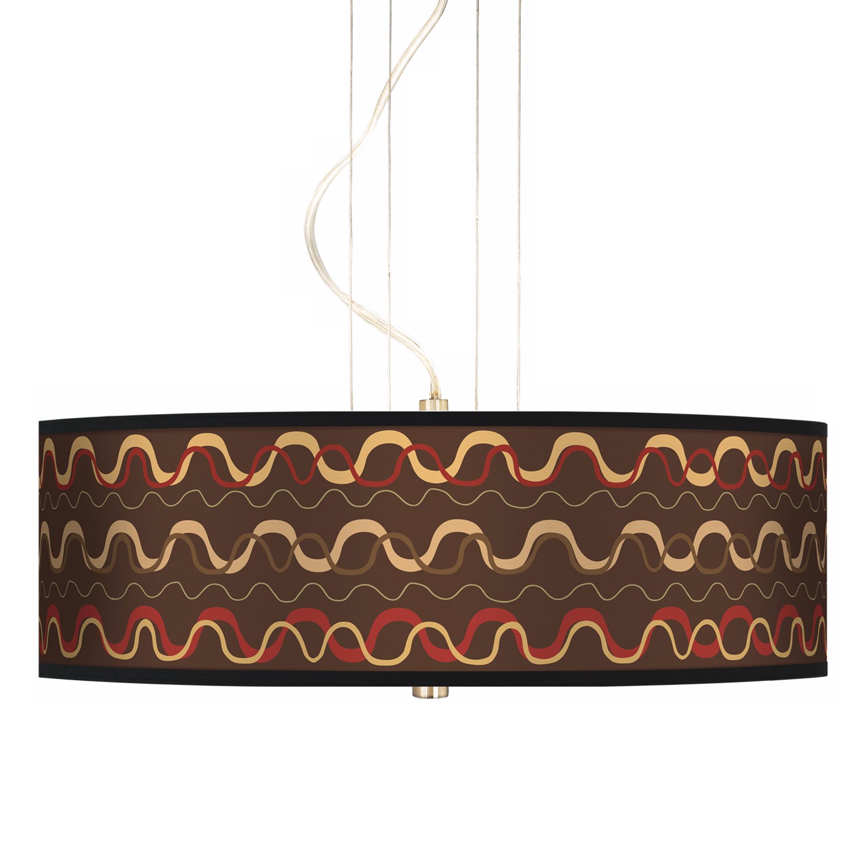 Wave Stitch 20" Wide 3-Light Pendant Chandelier