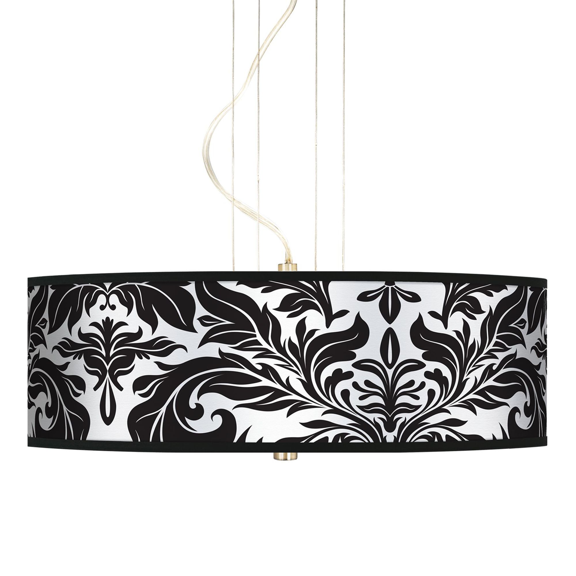 Black Tapestry 20" Wide 3-Light Pendant Chandelier