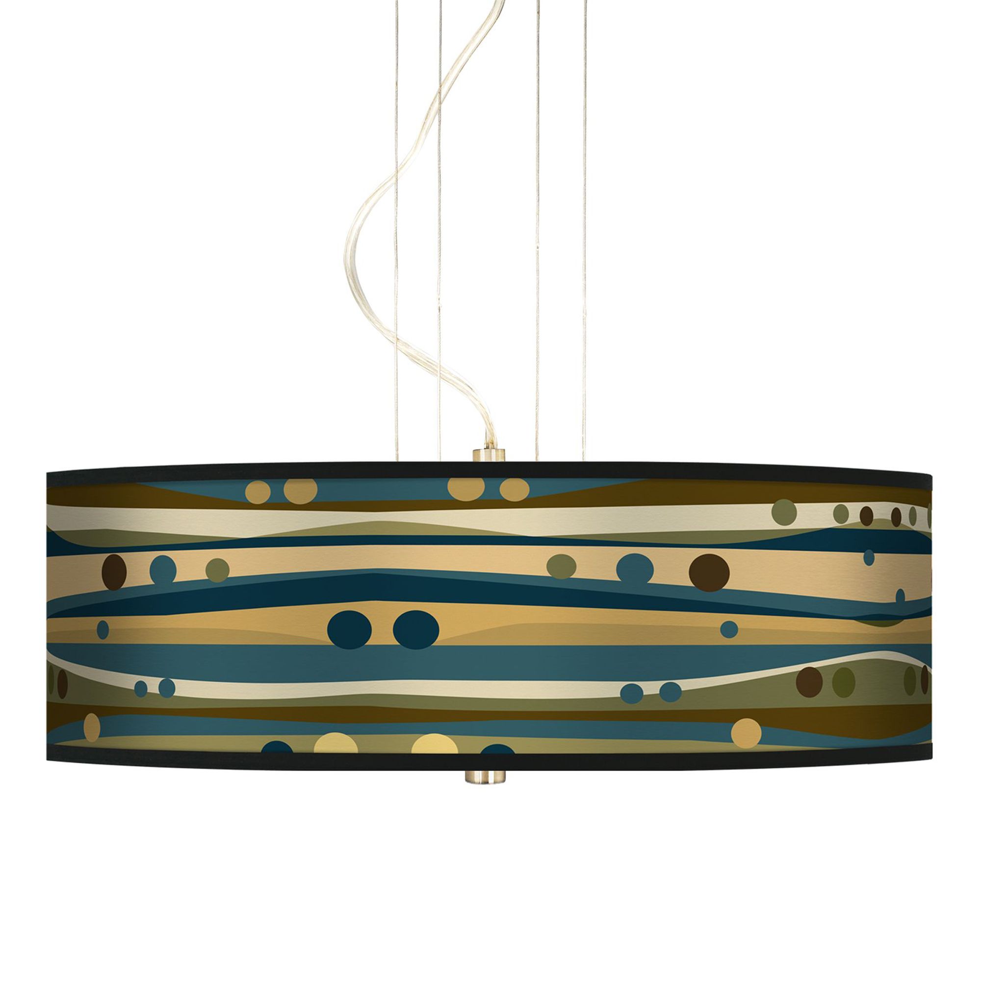 Dots and Waves 20" Wide 3-Light Pendant Chandelier
