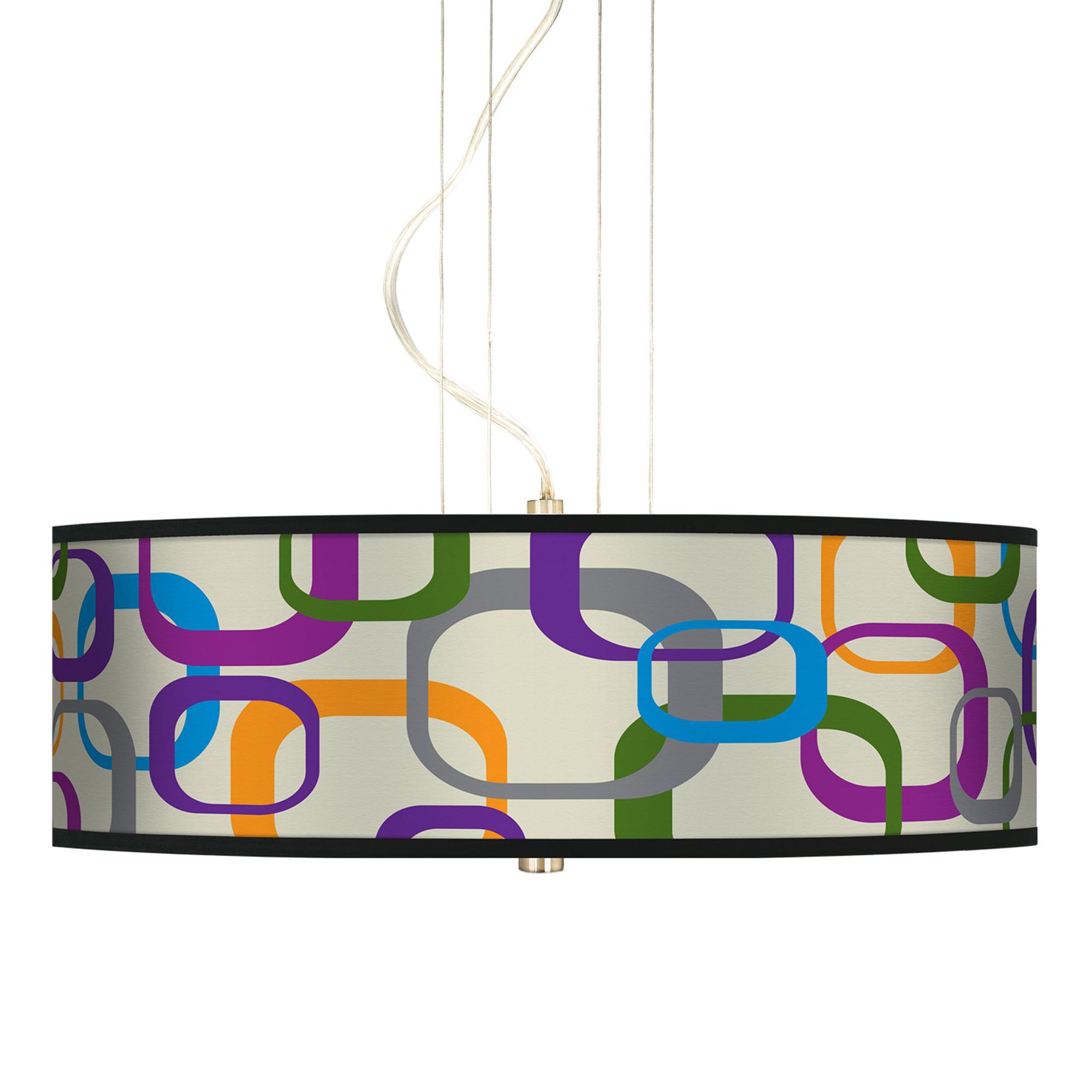 Retro Square Scramble 20" Wide 3-Light Pendant Chandelier