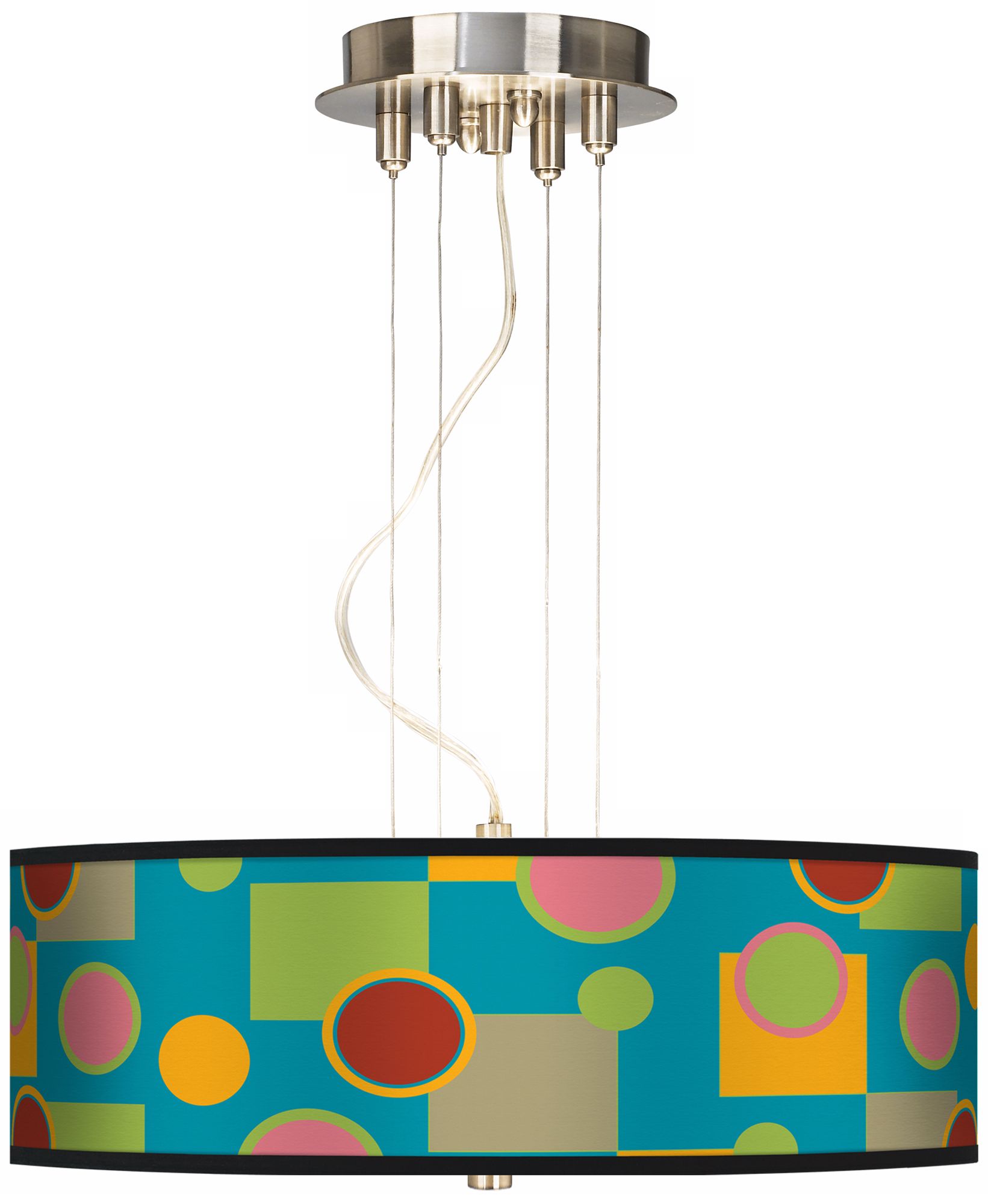 Vibrant Retro Medley 20" Wide 3-Light Pendant Chandelier