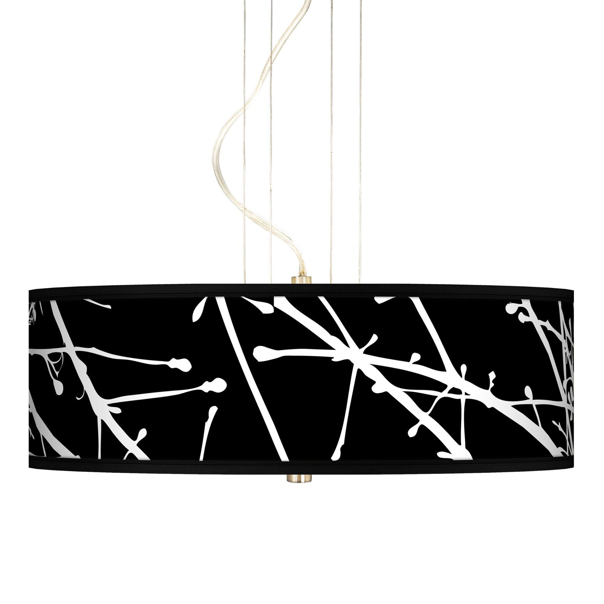 Stacy Garcia Calligraphy Tree Black Pendant Chandelier