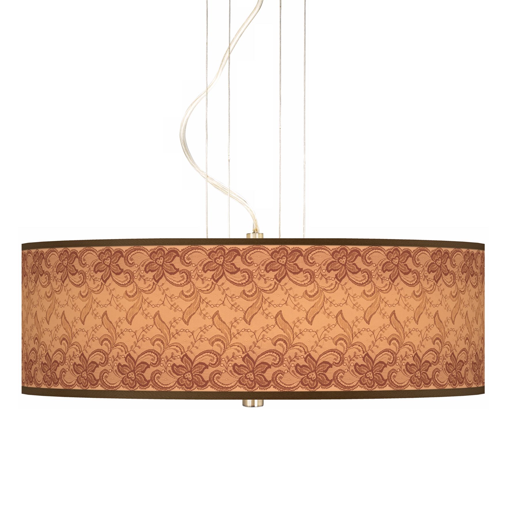 Sepia Lace 20" Wide 3-Light Pendant Chandelier