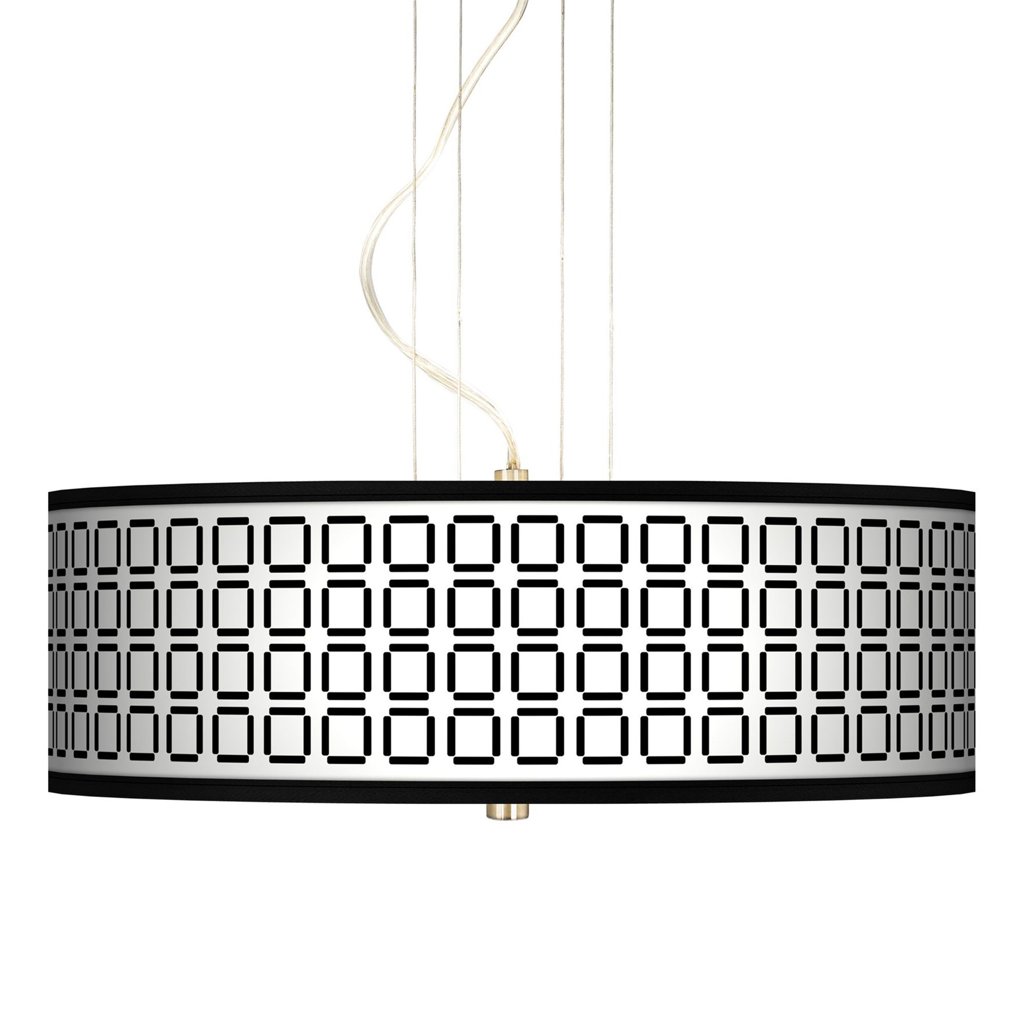 Open Grid 20" Wide 3-Light Pendant Chandelier