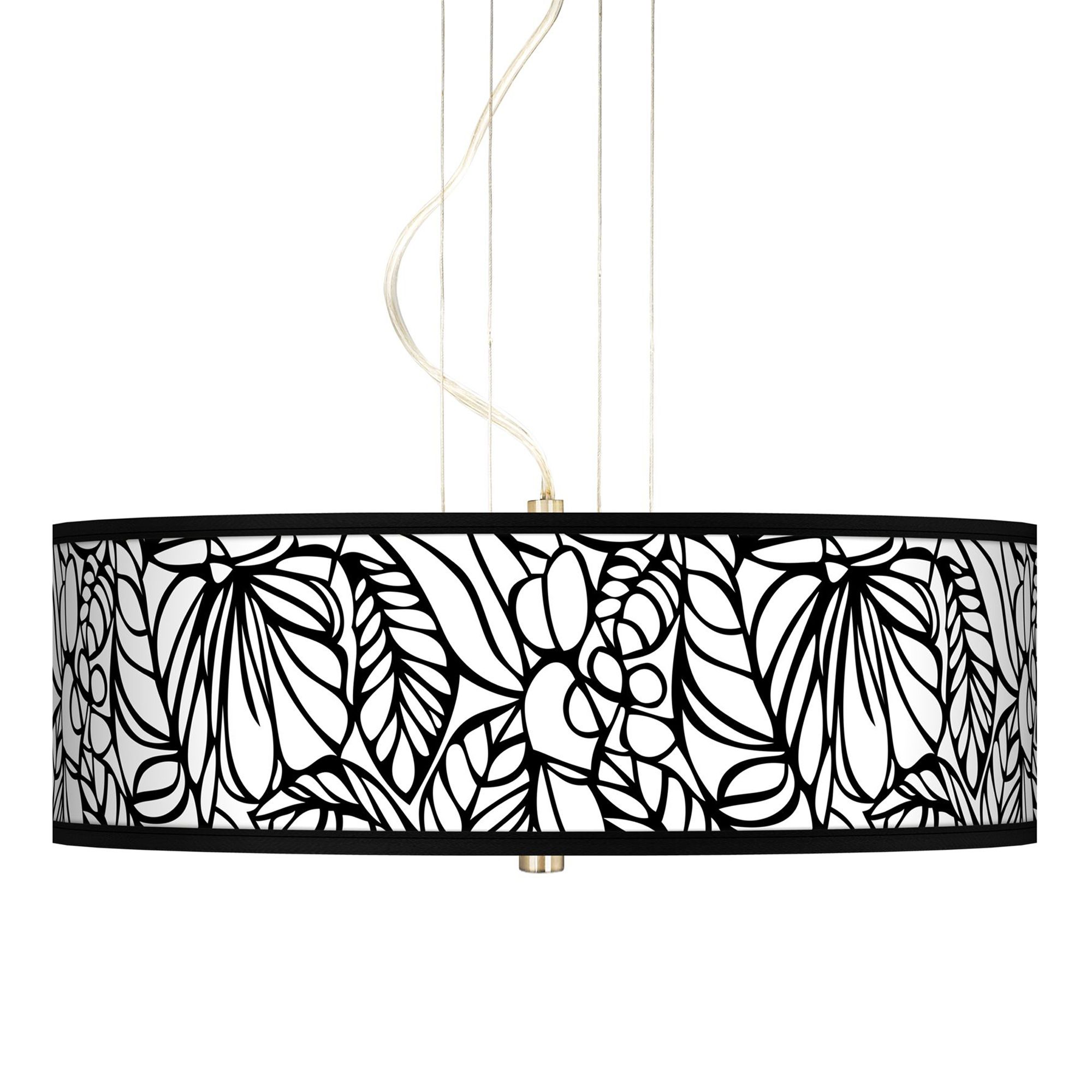 Jungle Moon Giclee 20" Wide 3-Light Pendant Chandelier