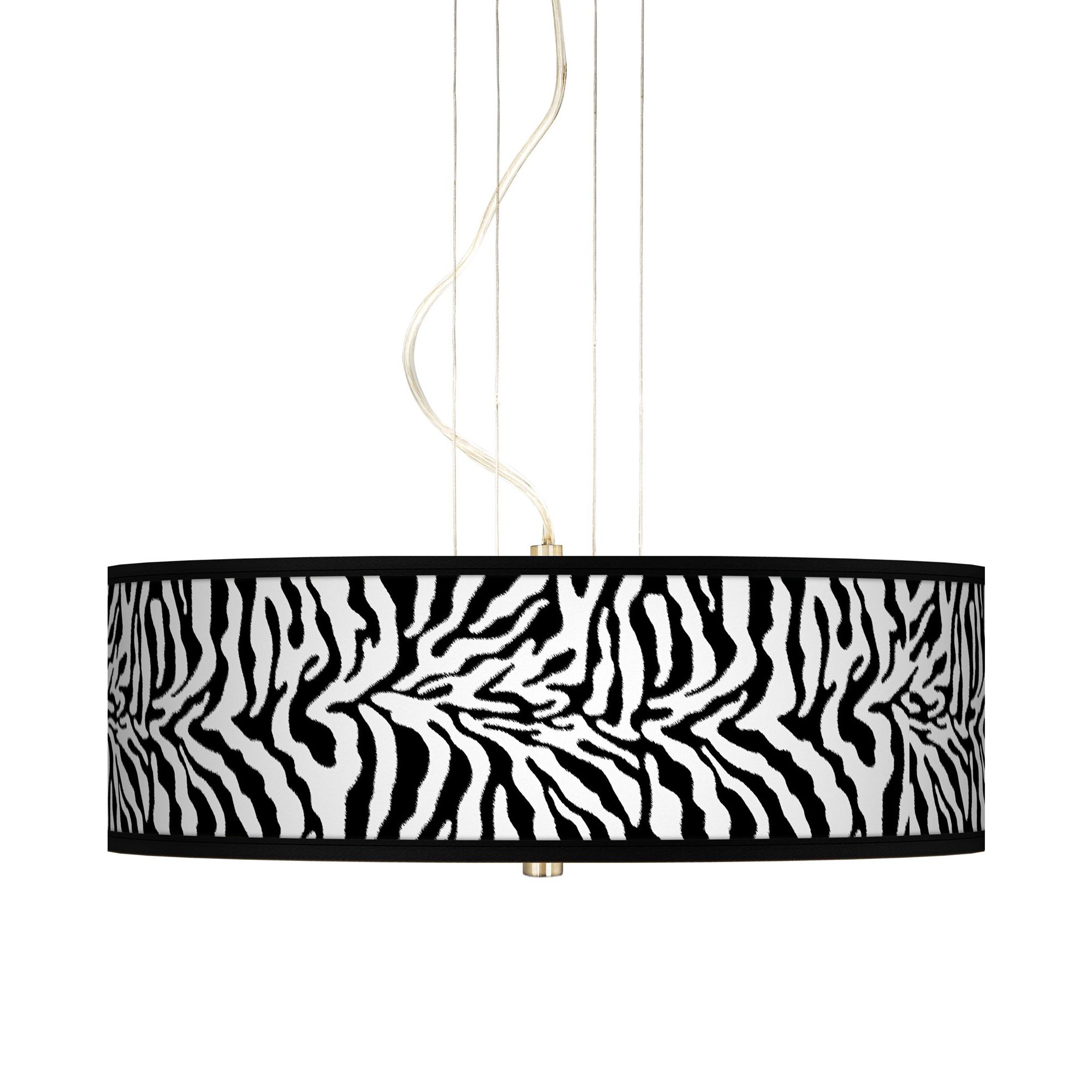 Safari Zebra Giclee 20" Wide 3-Light Pendant Chandelier
