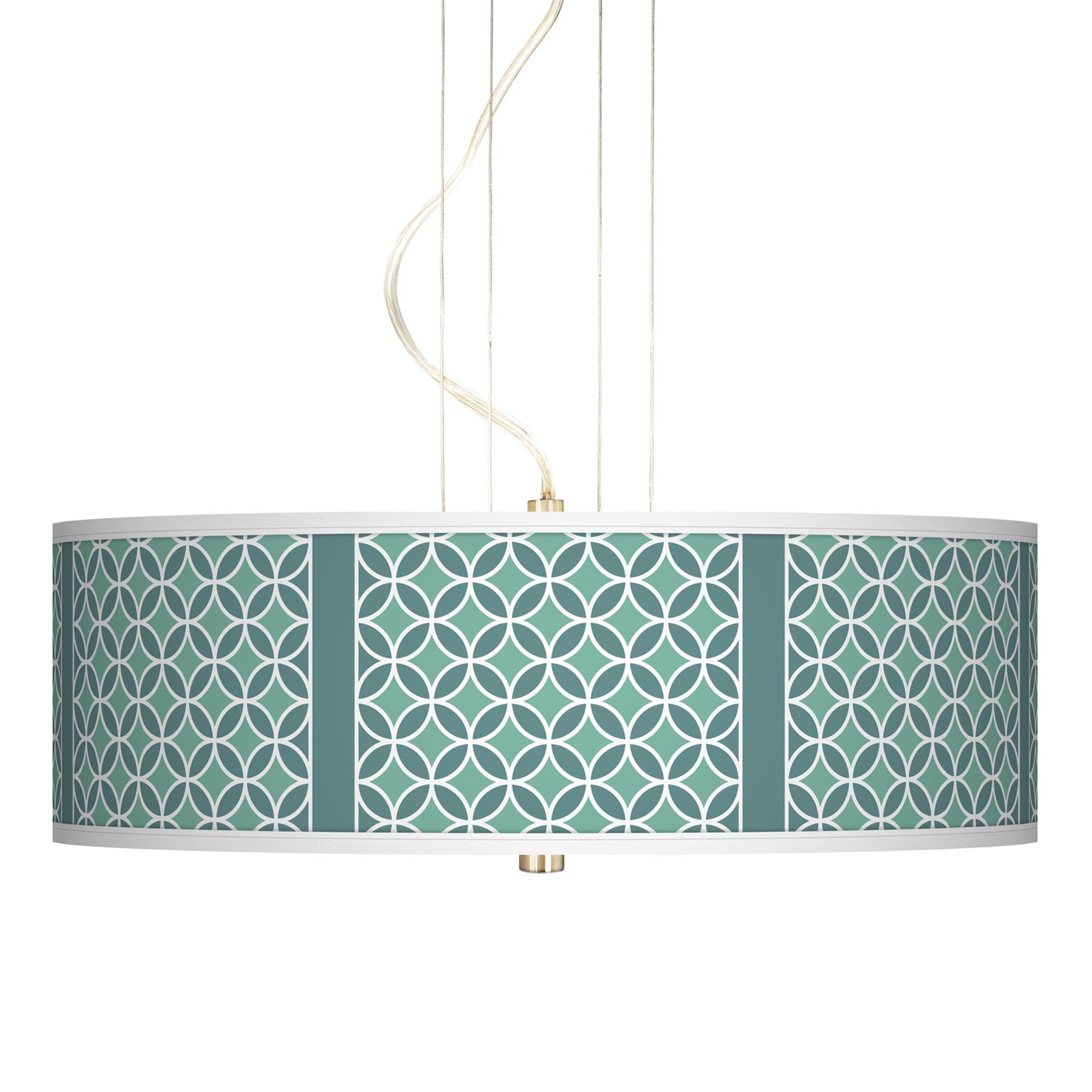 Aqua Rings Giclee 20" Wide 3-Light Pendant Chandelier