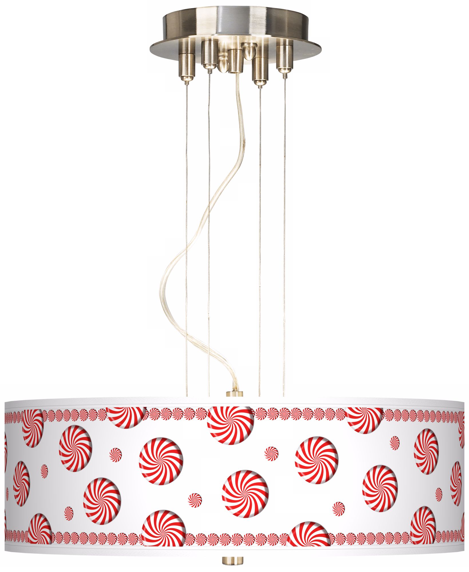 Peppermint Pinwheels 20" Wide 3-Light Pendant Chandelier