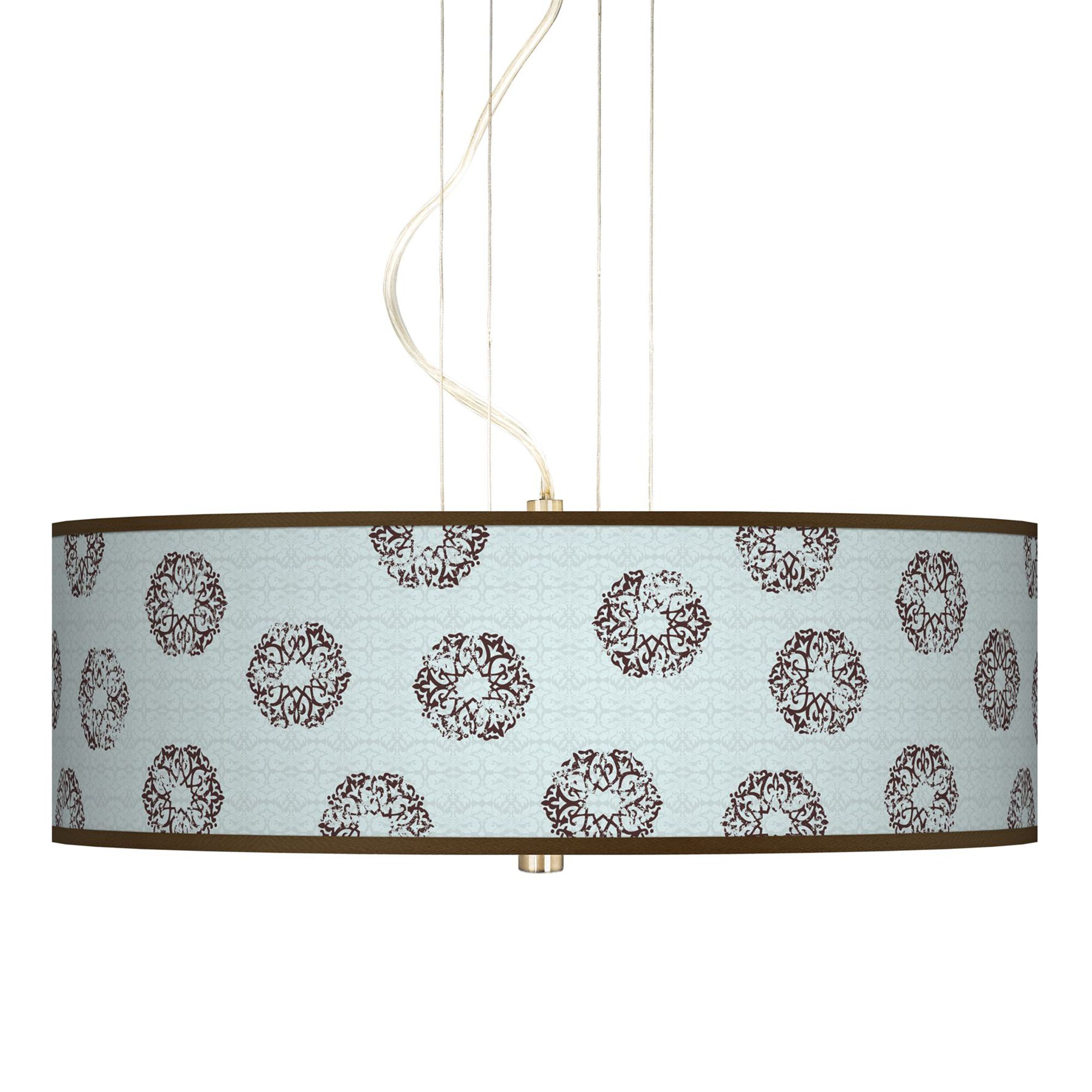 Weathered Medallion Giclee  20" Wide Pendant Chandelier