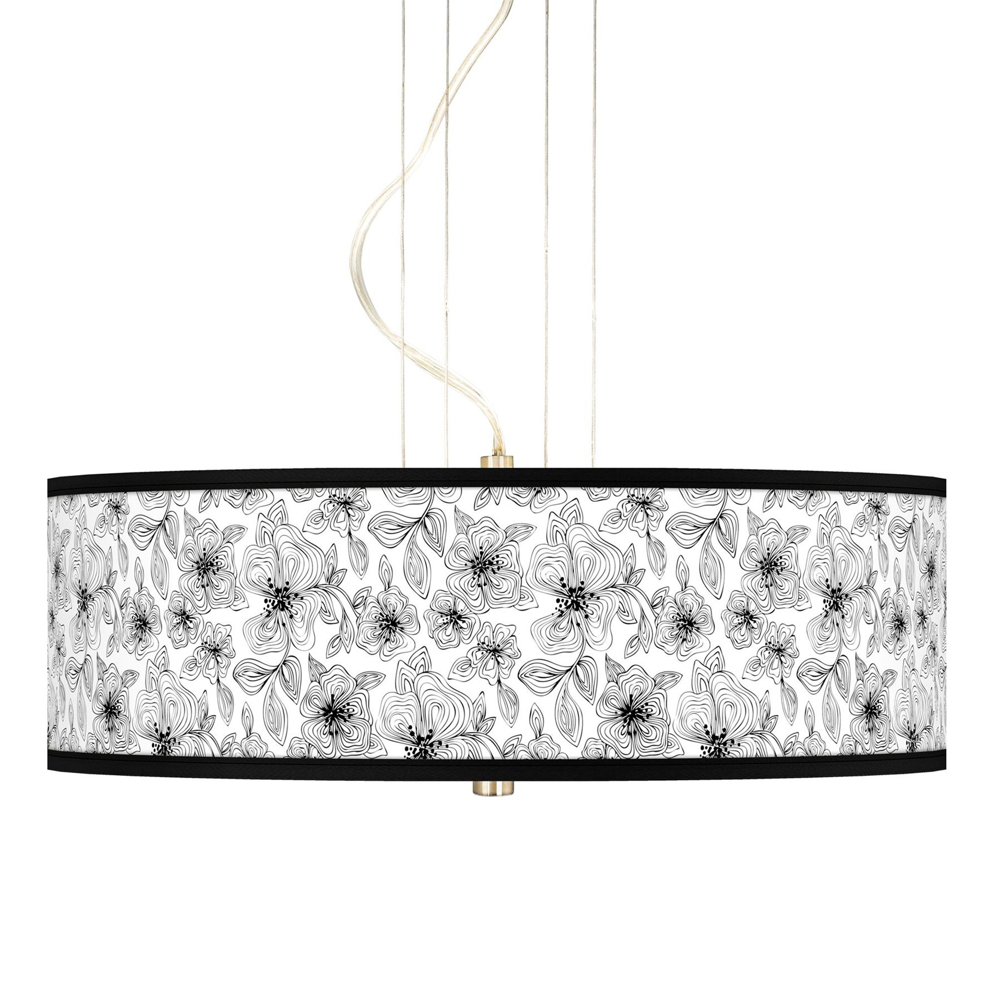 Stacy Garcia Linear Floral 20" Wide Pendant Chandelier