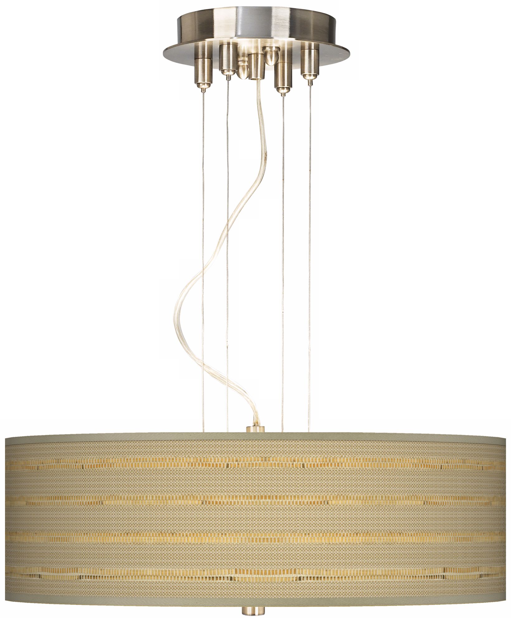 Woven Reed 20" Wide Three Light Pendant Chandelier