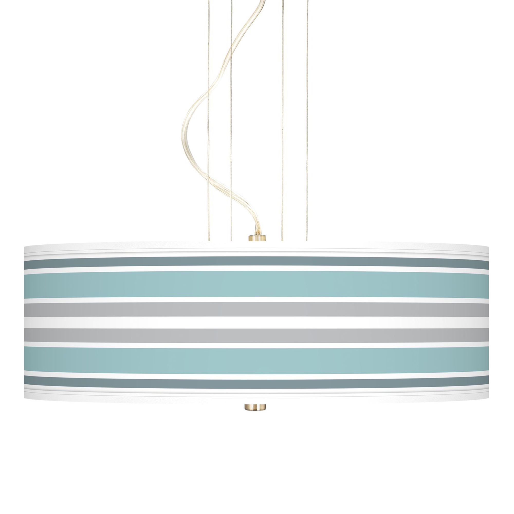 Multi Color Stripes 20" Wide 3-Light Pendant Chandelier