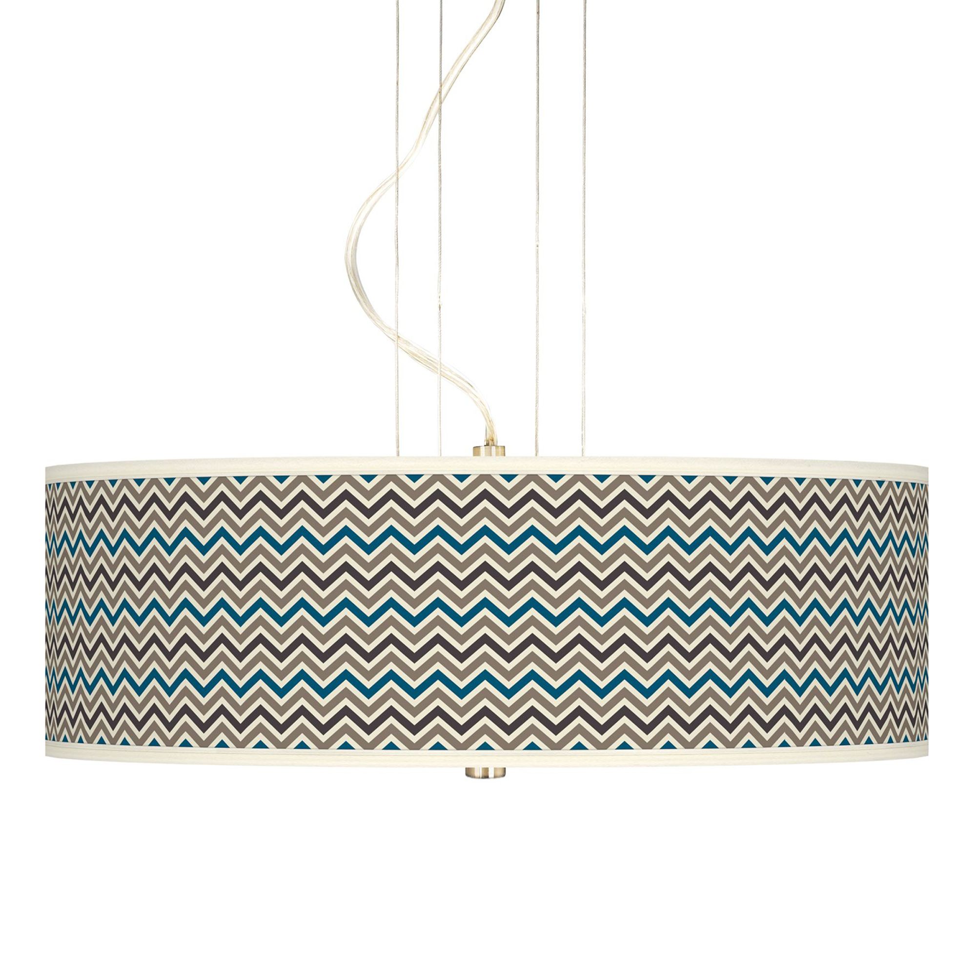 Zig Zag Giclee 20" Wide 3-Light Pendant Chandelier
