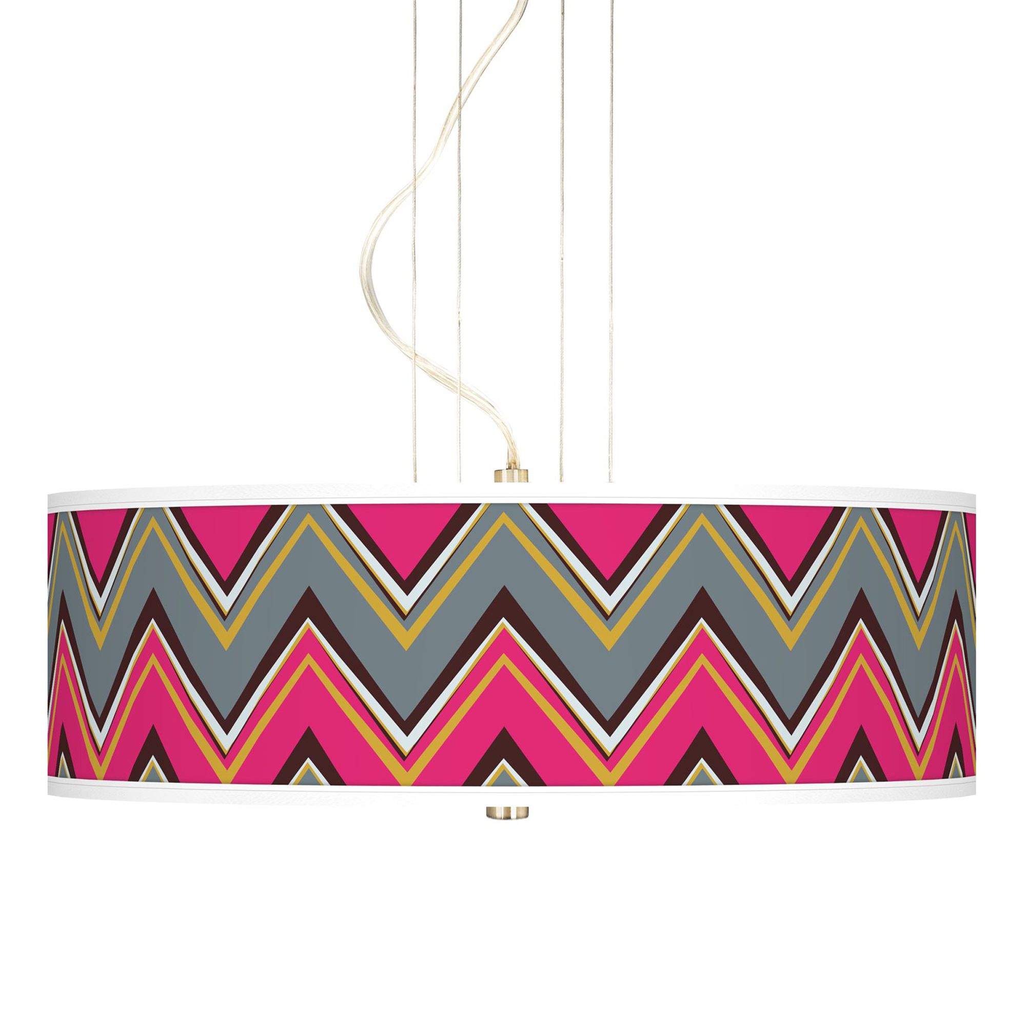 Stacy Garcia Chevron Pride Pink 20"W 3-Light Pendant Light