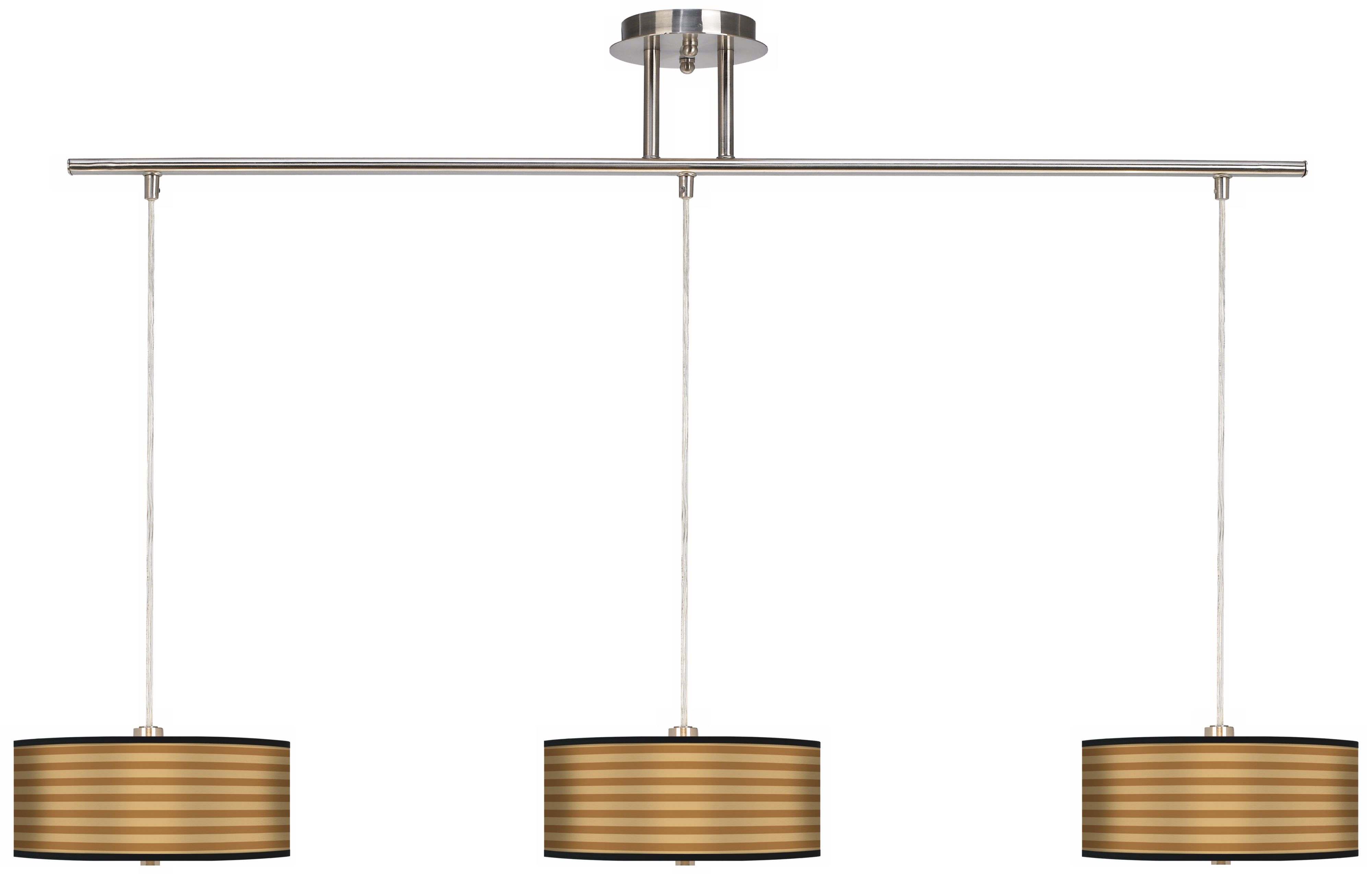 Butterscotch Parallels 50" Wide 3-Bar Hanging Pendants