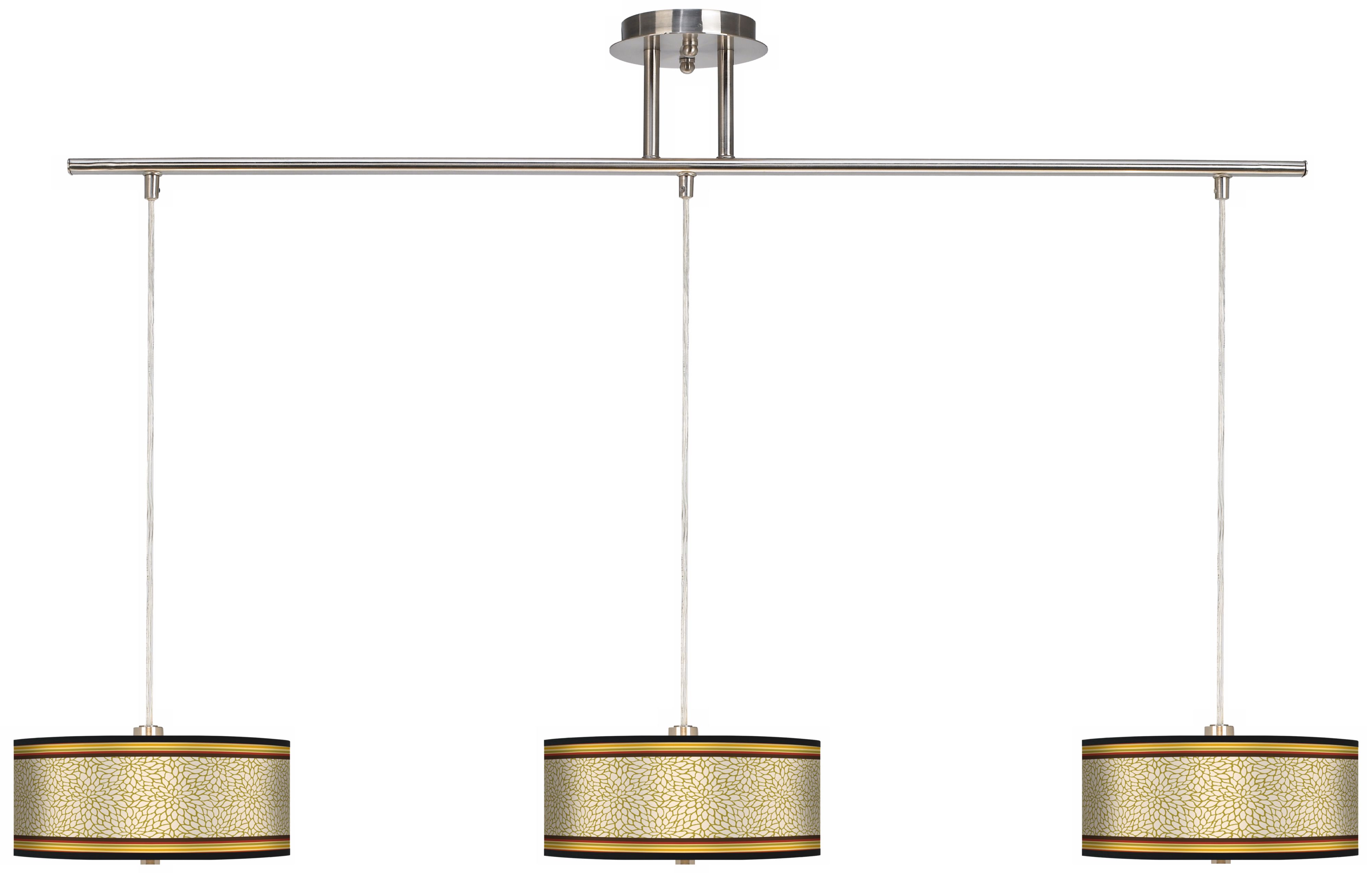 Stacy Garcia Spice Dahlia 50" Wide 3-Bar Hanging Pendants