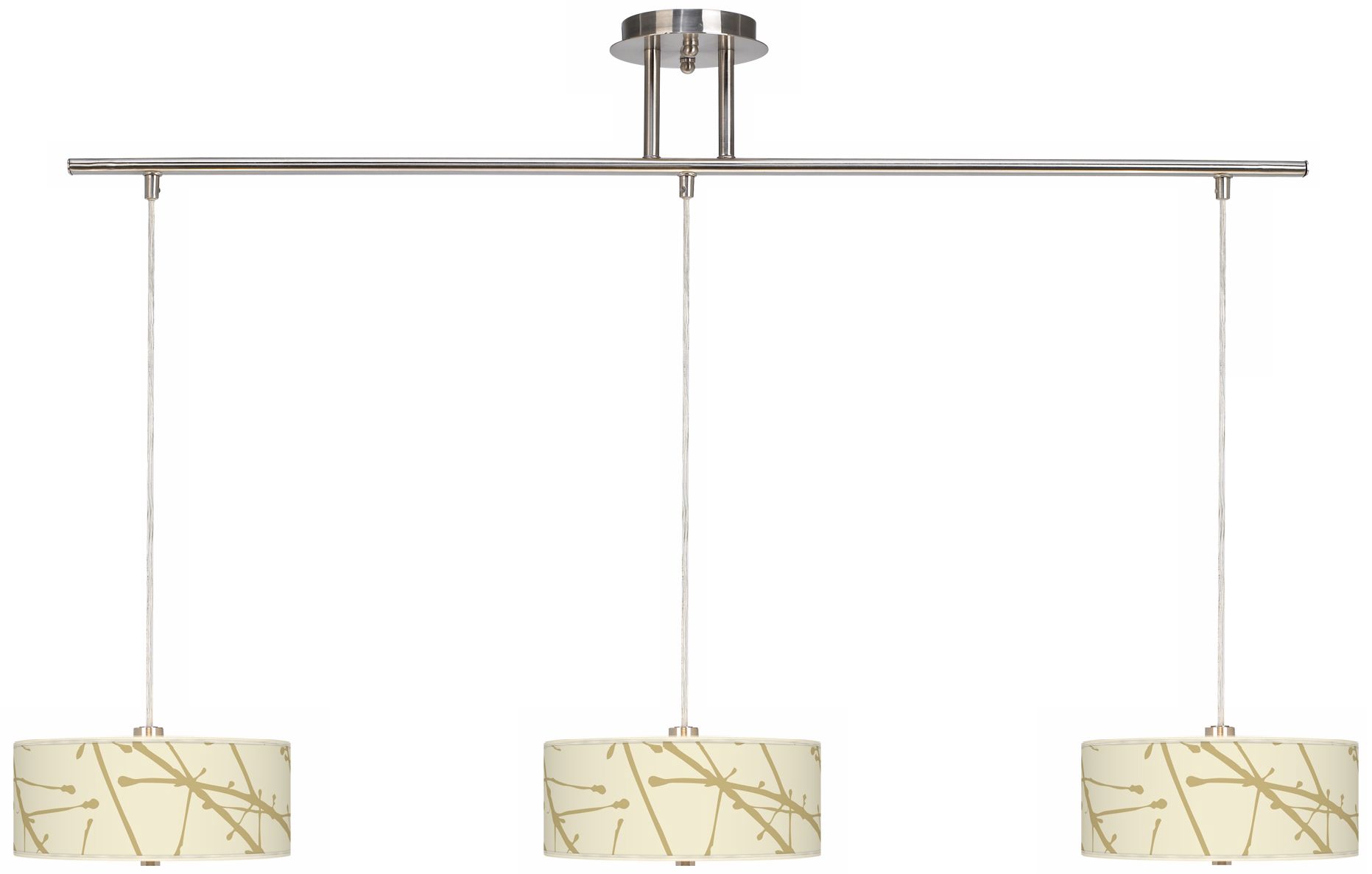 Stacy Garcia Calligraphy Tree Birch 50" Wide 3-Bar Pendants
