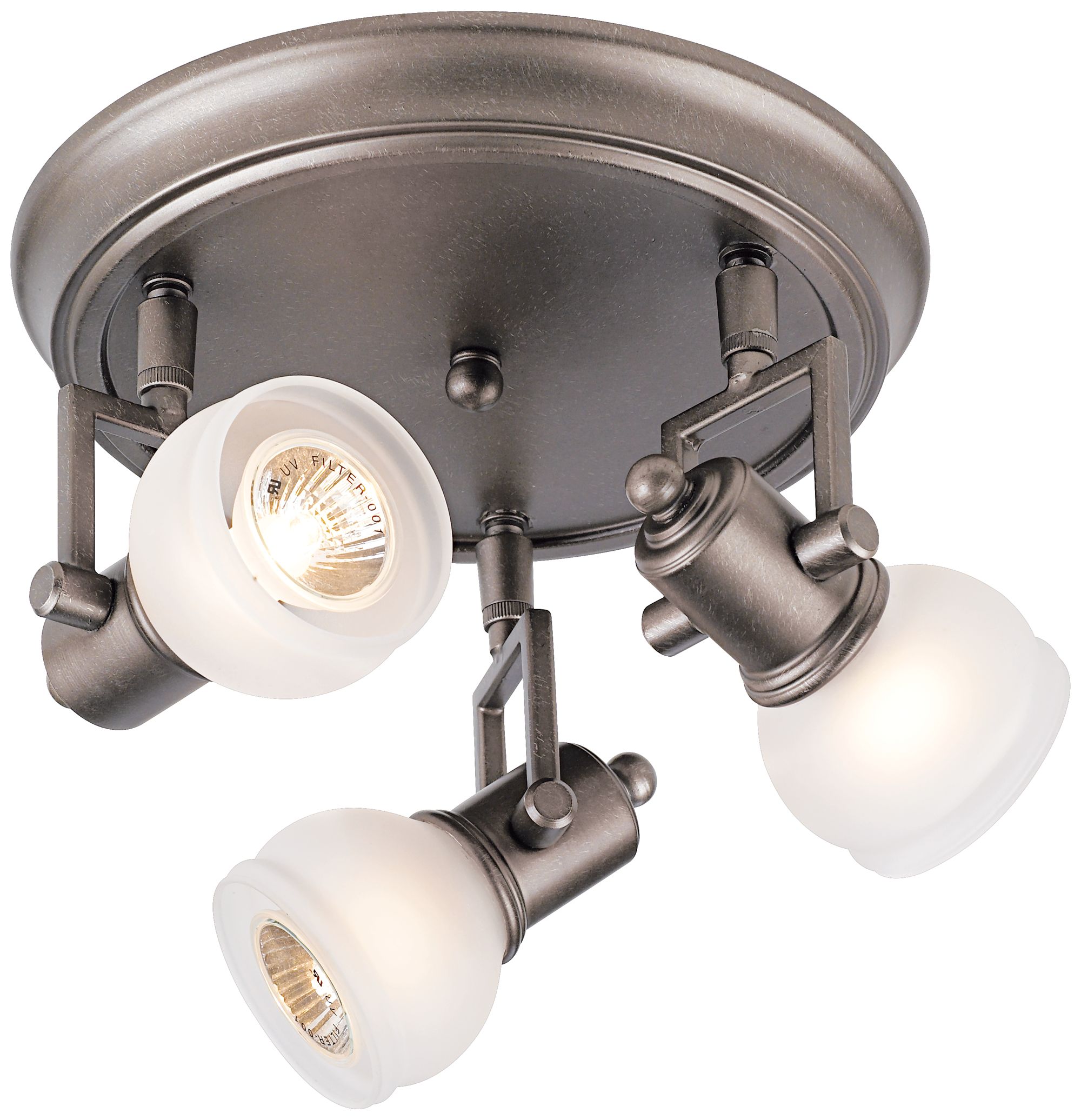 Light Bronze 10" Wide 3-Light Ceiling Light Fixture