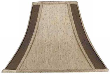 Square Two-Tone Faux Silk Shade 7x16x11.75 (Spider)