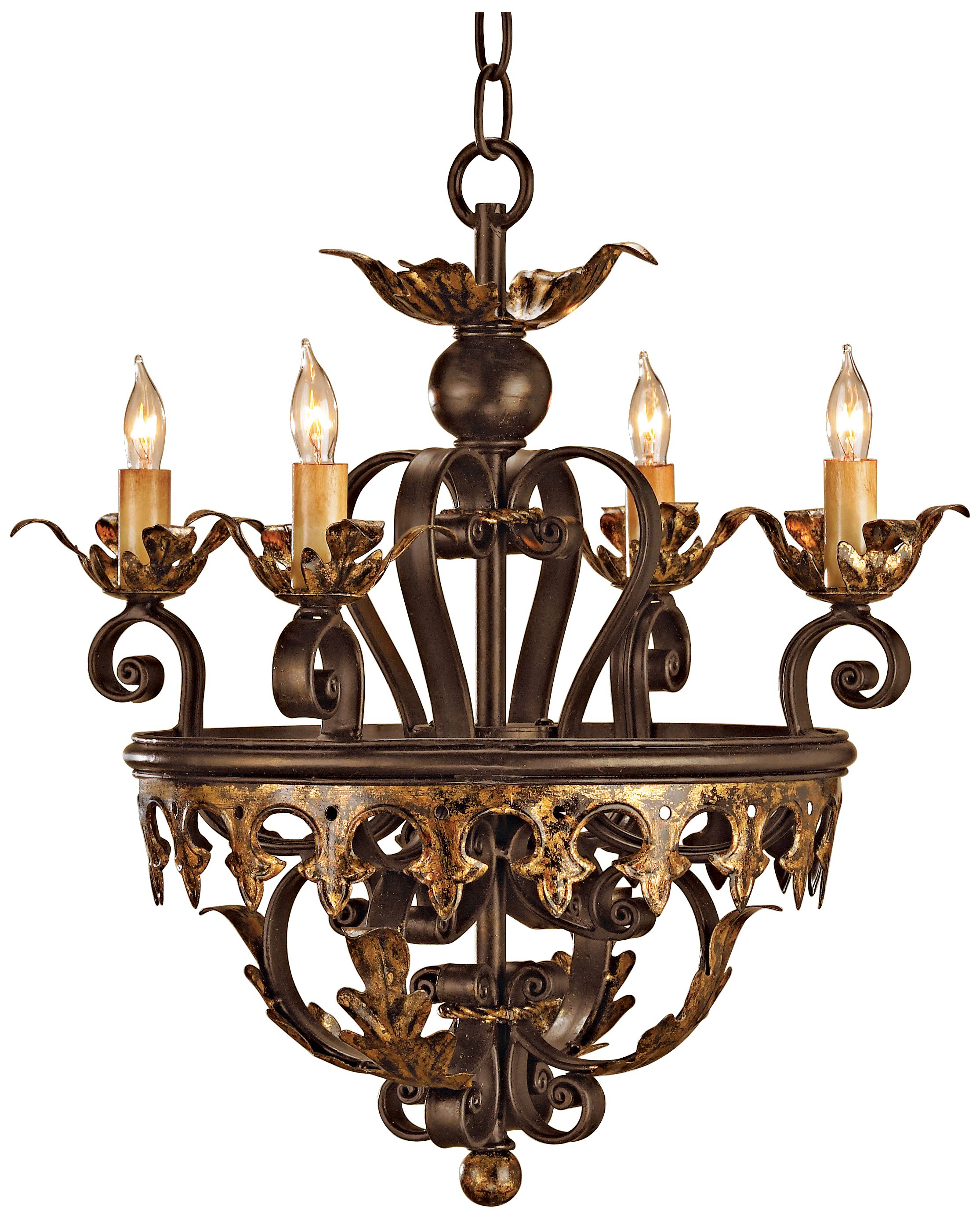 Currey and Company Castello 4-Light Chandelier