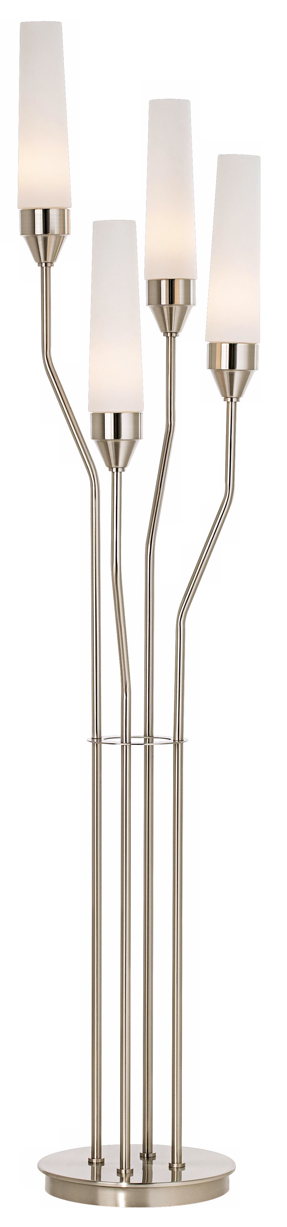 Possini Euro Design Four Tier Glass Uplight Floor Lamp
