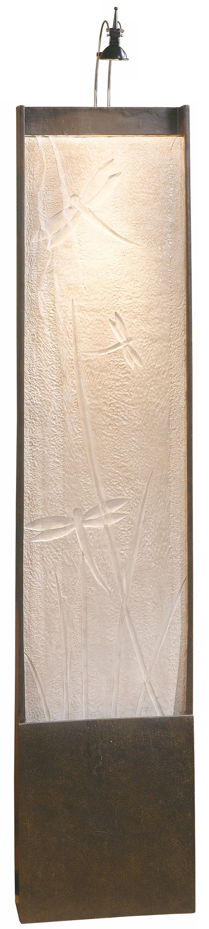 Odonata Textured Stone Indoor Floor Fountain