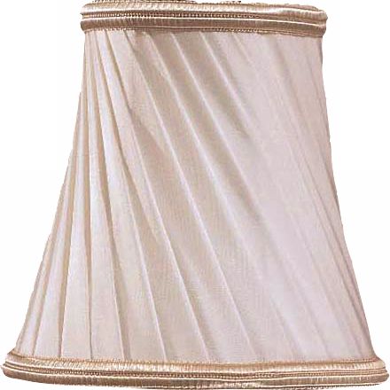 Eggshell Silk Pleated Lamp Shade 3x5x5 (Clip-On)